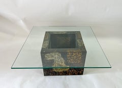 Paul Evans Patchwork Tavolo da centro, da caffè o da cocktail brutalista per Directional