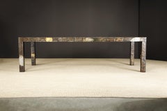 Table de salle à manger à rallonge en cuivre patchwork de Paul Evans 106 pouces pour Directional, vers 1967