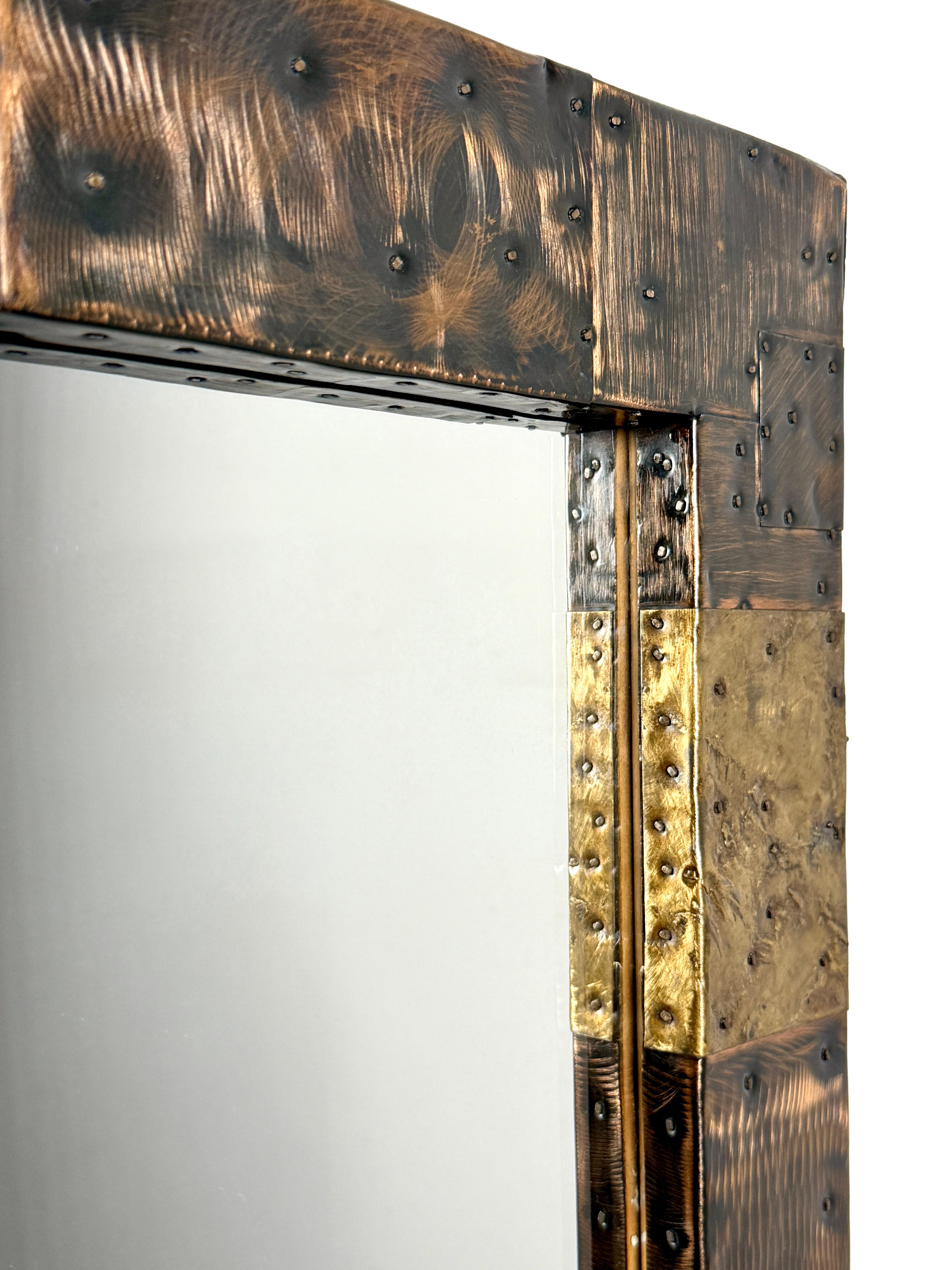 Armoire patchwork Paul Evans avec plateau en ardoise et miroir mural suspendu des années 1960 en vente 8