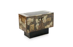 Paul Evans Patchwork Copper Cabinet with Slate Top for Directional, 1967