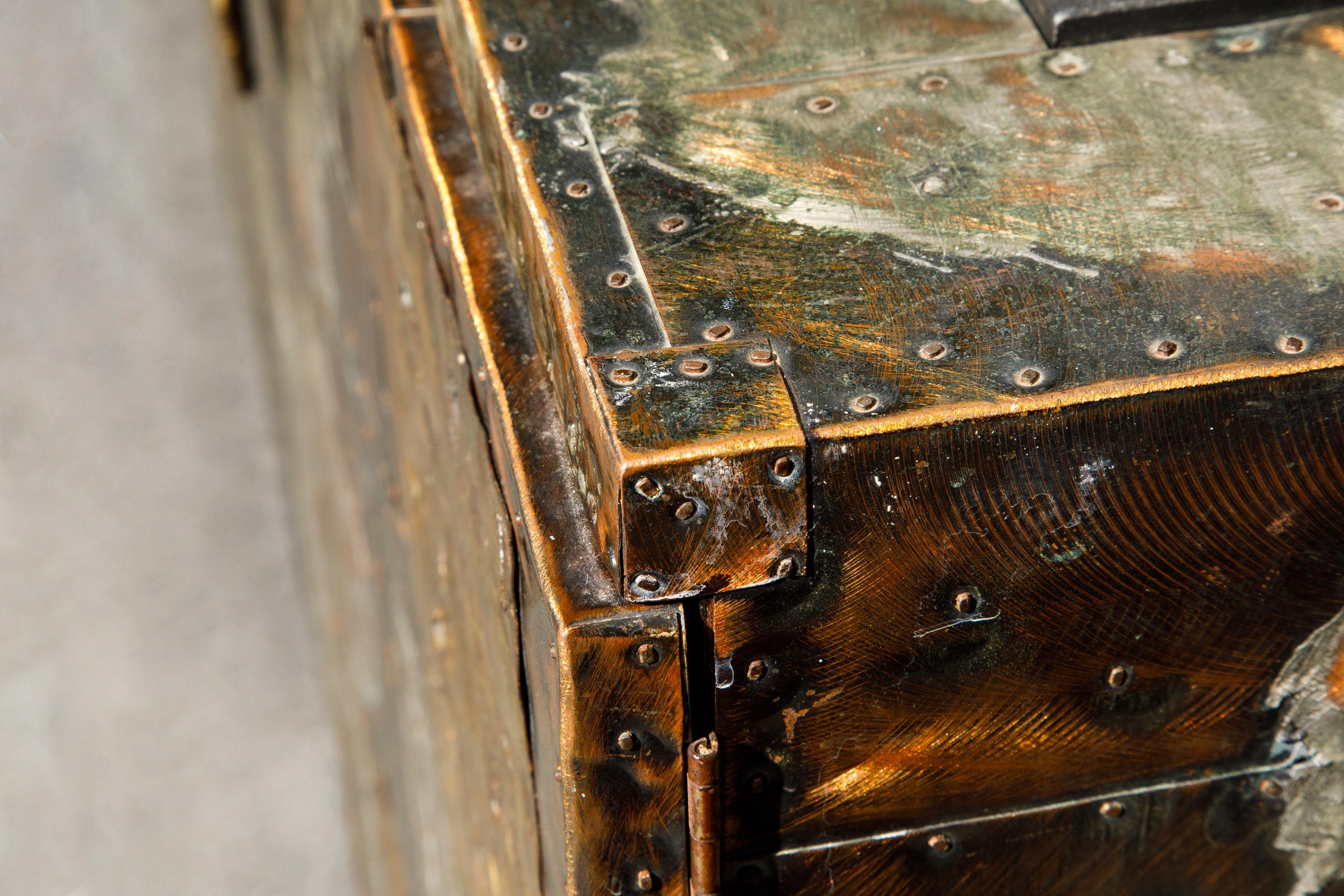 Paul Evans Patchwork Copper Sideboard Cabinet w Slate Top for Directional, 1967 9