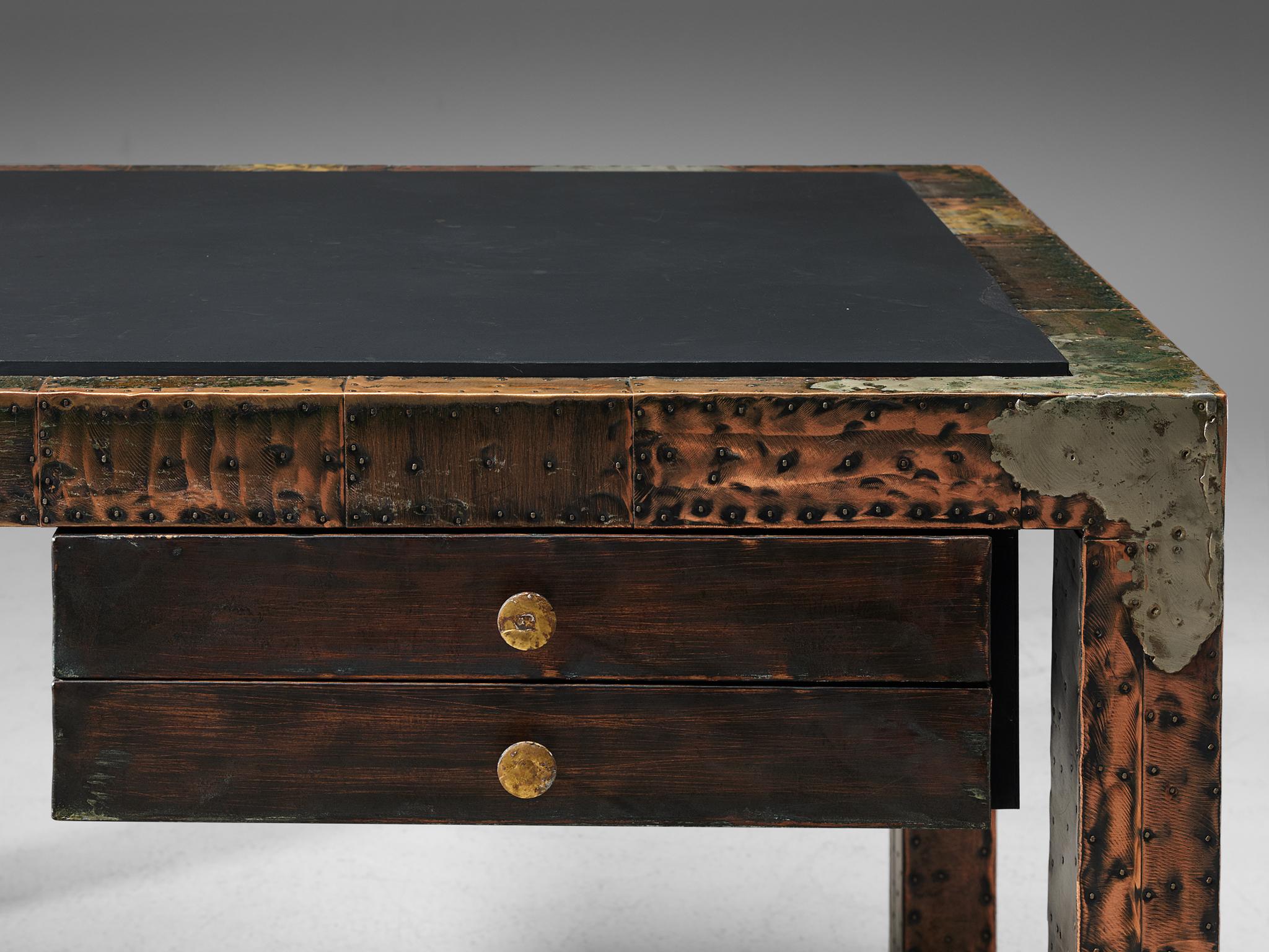 Mid-Century Modern Paul Evans Patchwork Desk, 1970s