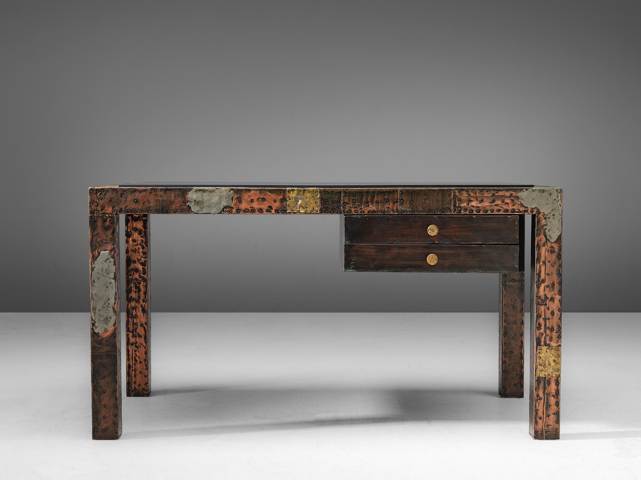 Late 20th Century Paul Evans Patchwork Desk, 1970s