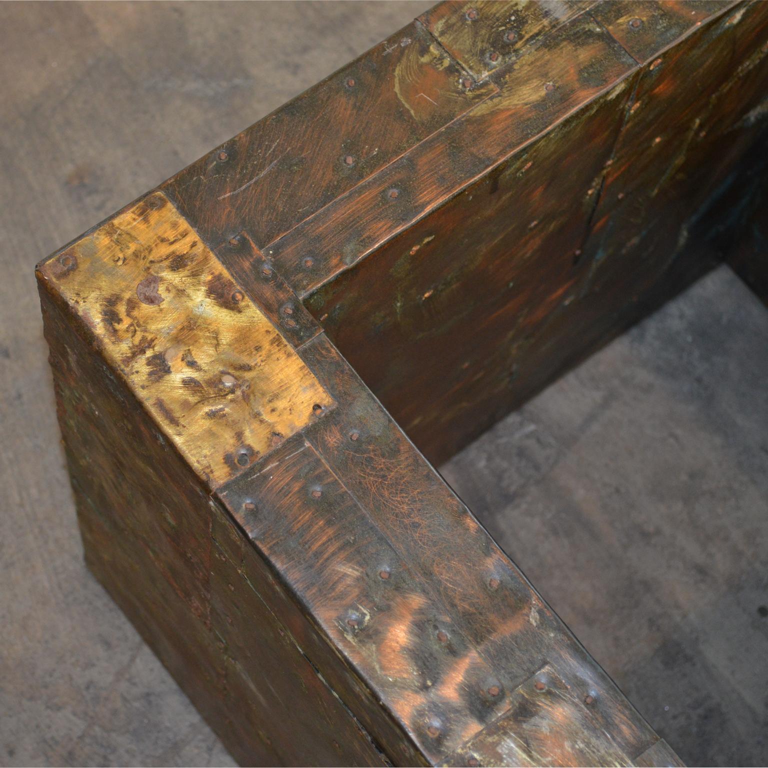Paul Evans Patchwork Metal Coffee Table for Directional c. 1970 For Sale 7