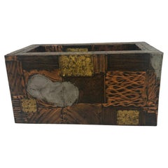 Paul Evans Base per tavolino rettangolare in metallo Patchwork