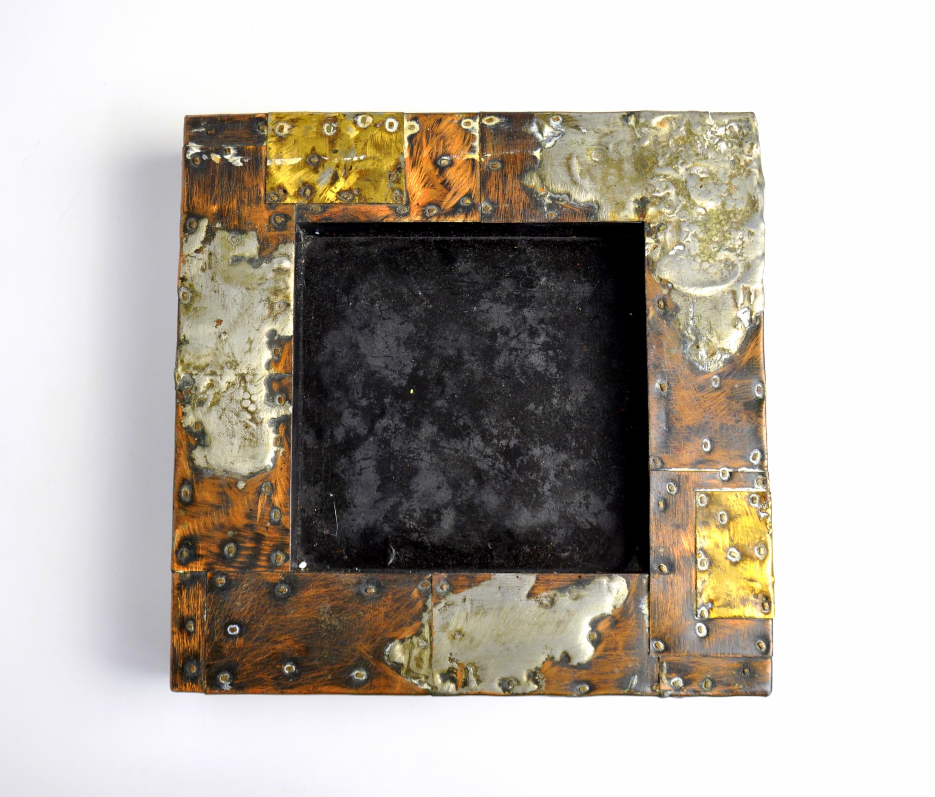 Pewter Paul Evans Patchwork Metal Vide Poche