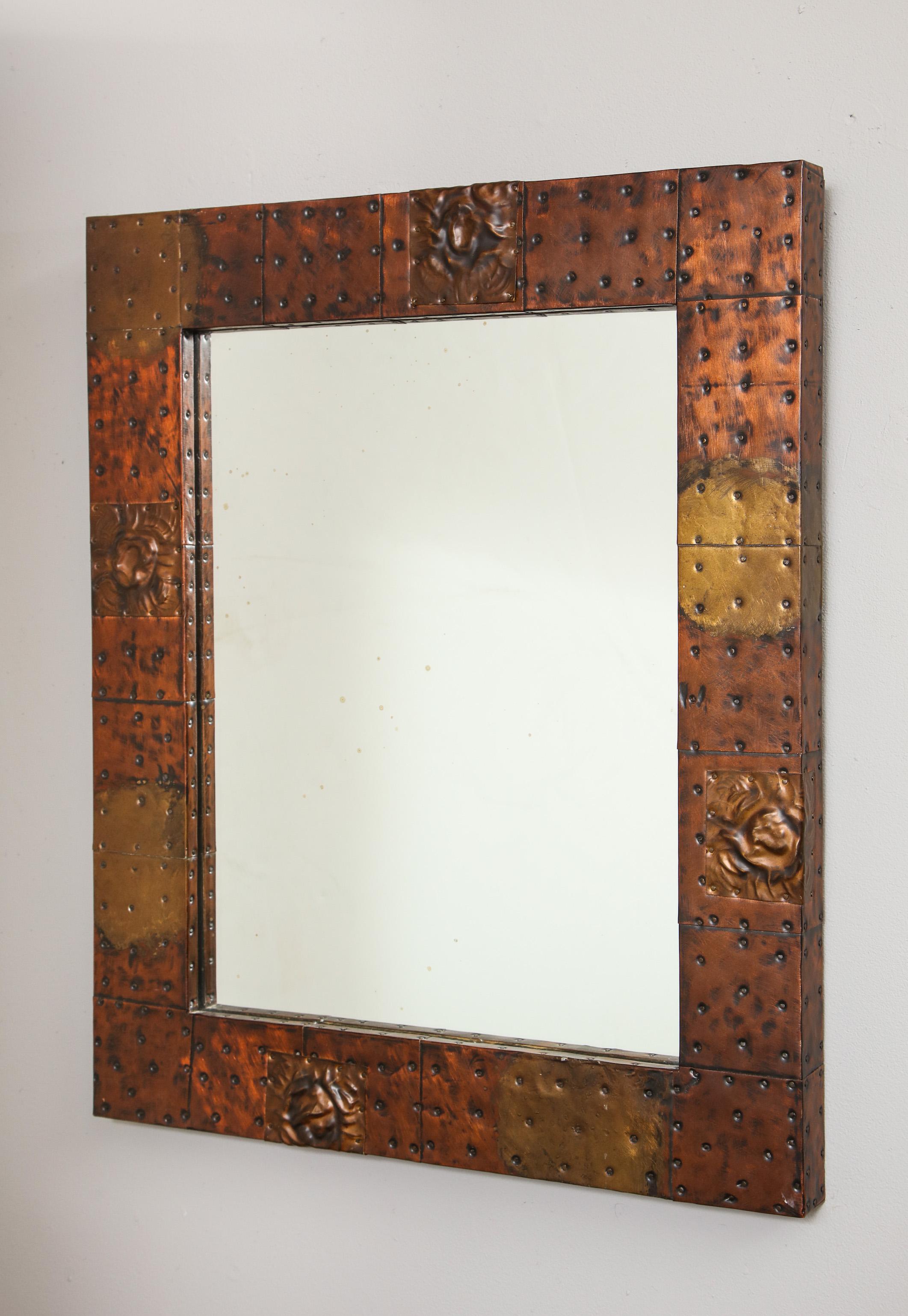 Paul Evans Patchwork Mirror and Wall-Mounted Console 1