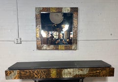 Paul Evans Patchwork & Slate Hanging Console & Mirror Set, USA 1960's