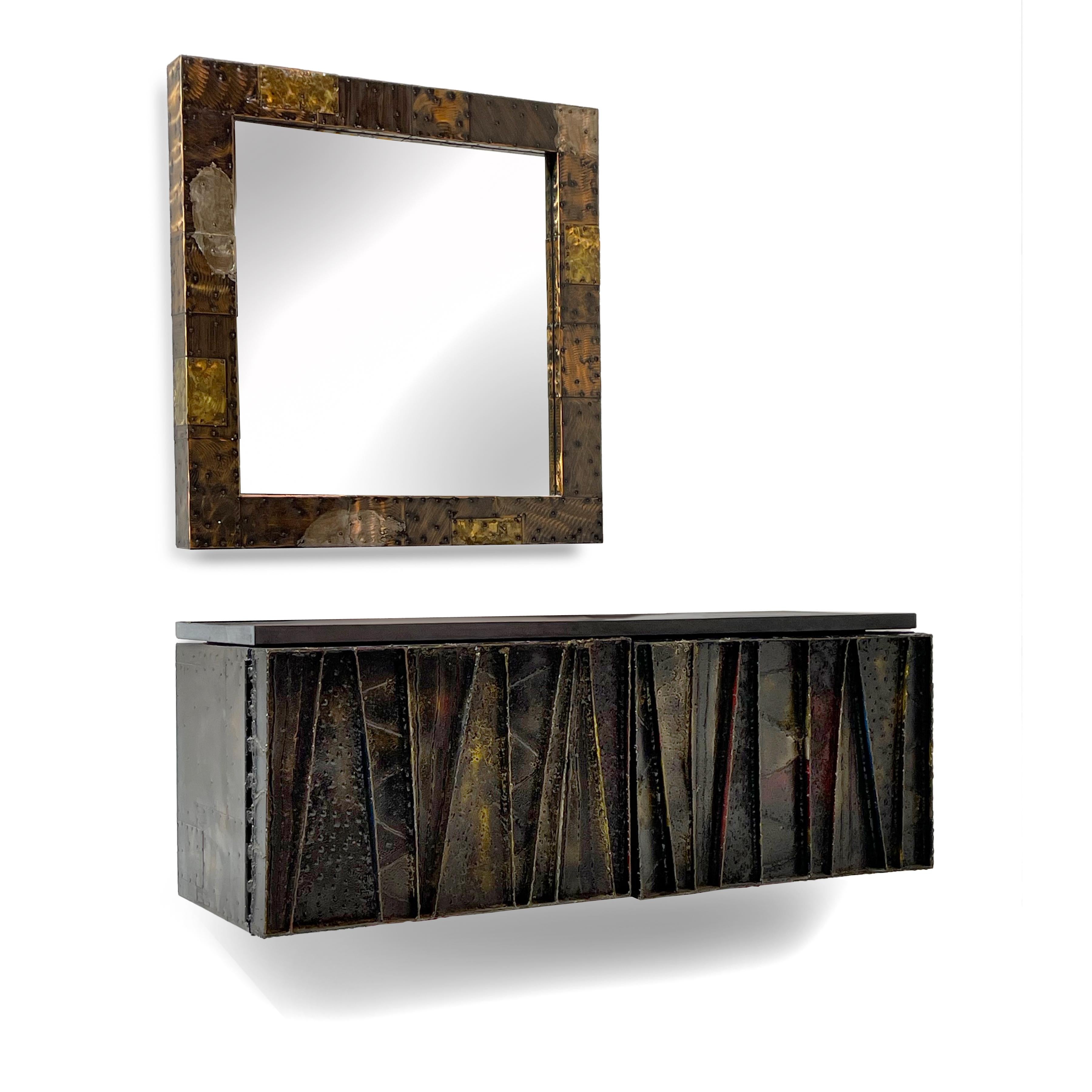 Paul Evans Patchwork Wall Mirror For Sale 3