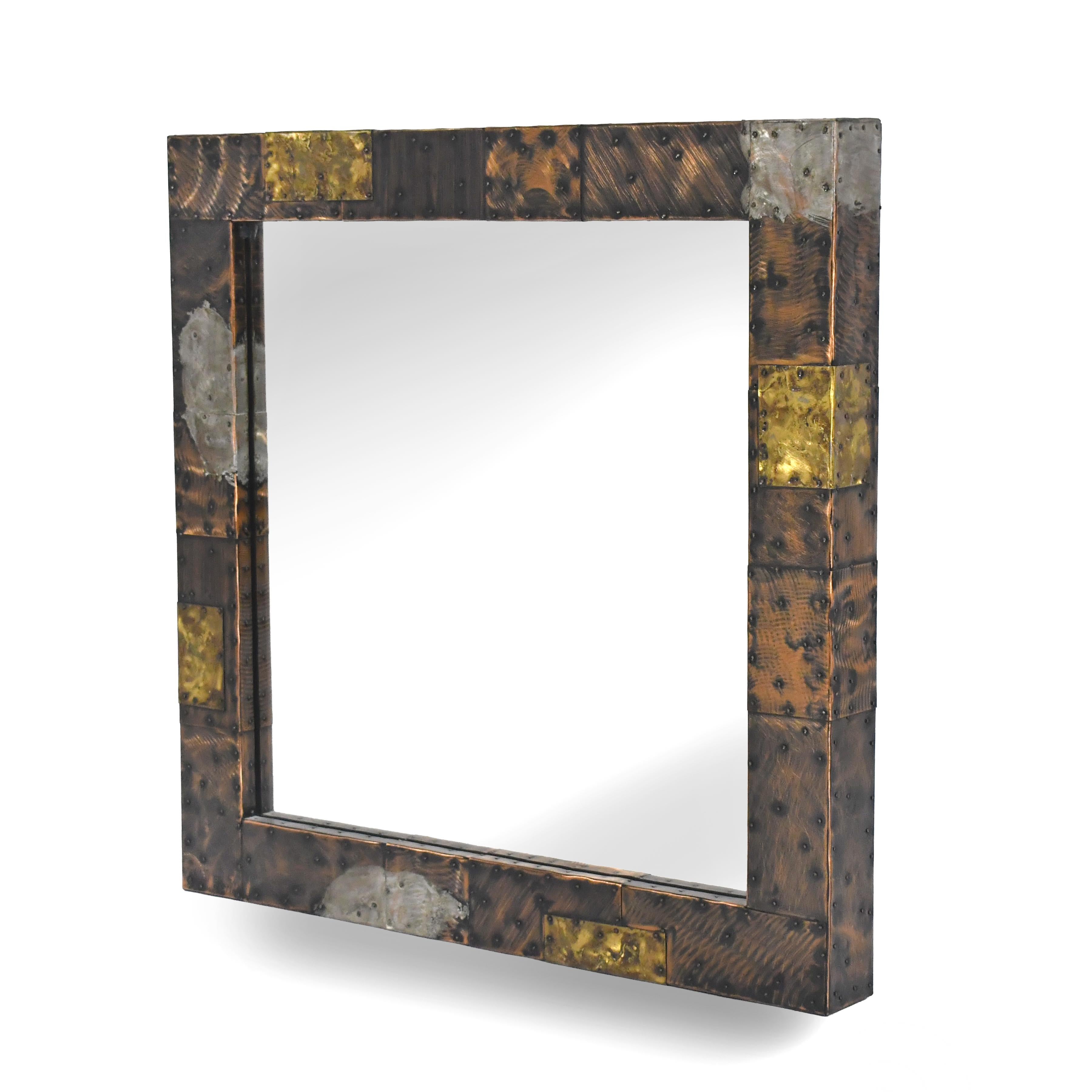 Paul Evans Patchwork Wall Mirror For Sale 2