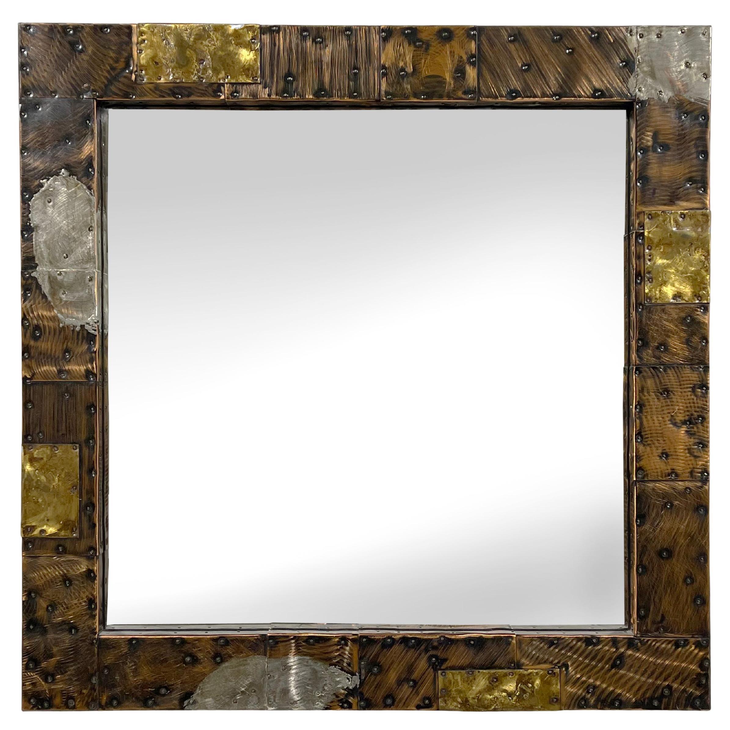 Paul Evans Patchwork Wall Mirror For Sale