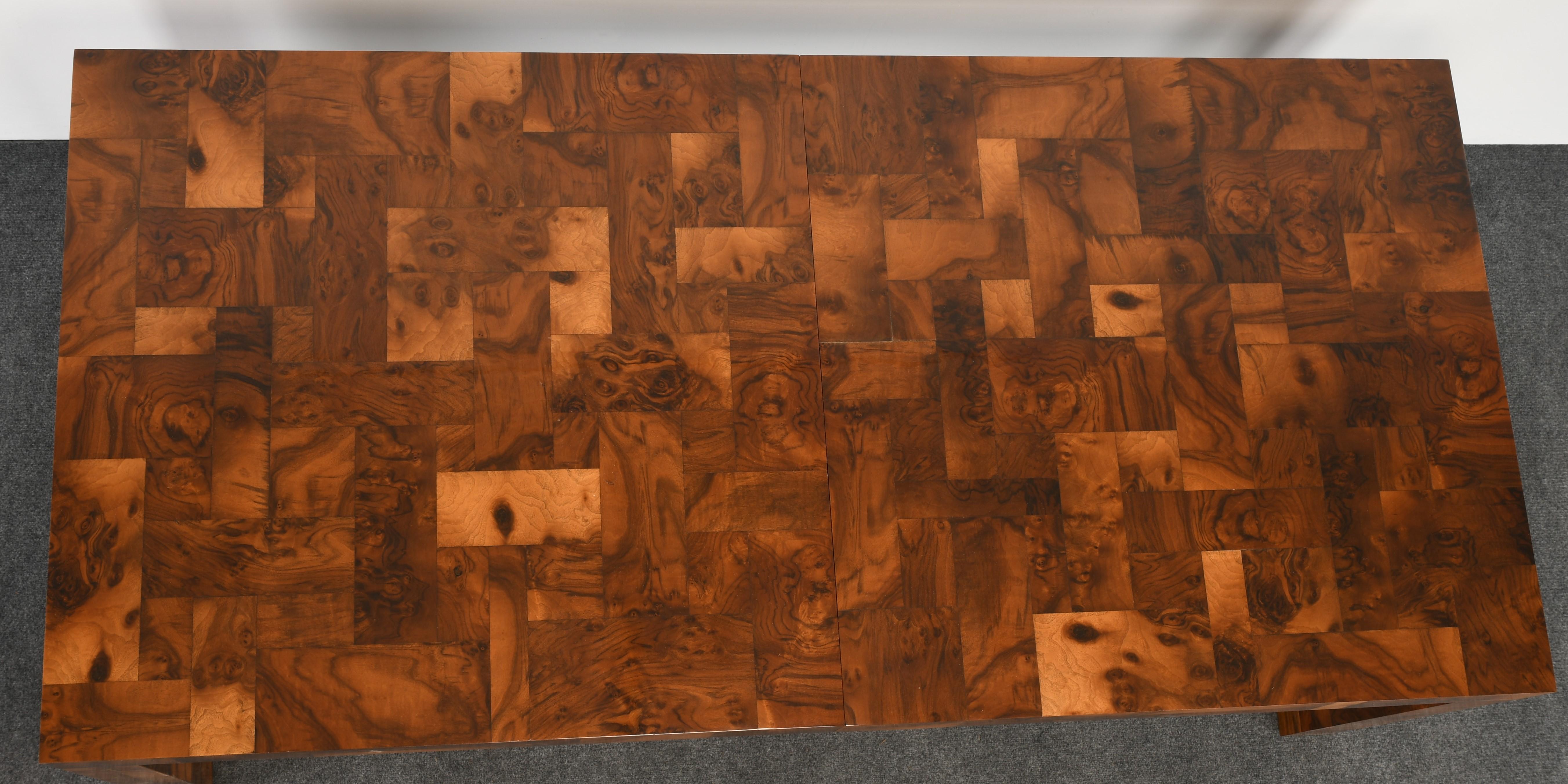 Paul Evans Patchwork Walnut Dining Table for Directional, 1970s 5