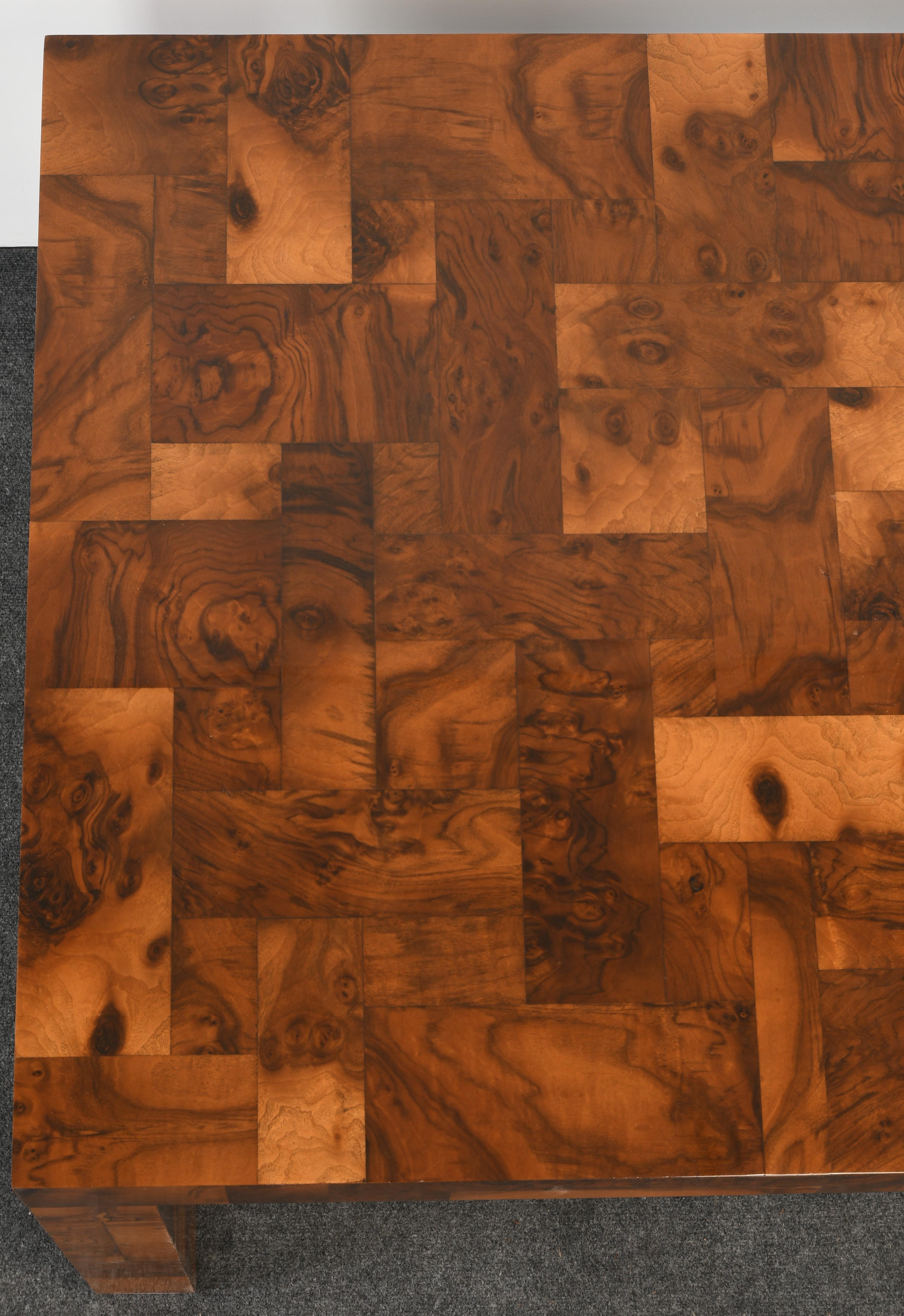 Paul Evans Patchwork Walnut Dining Table for Directional, 1970s 7
