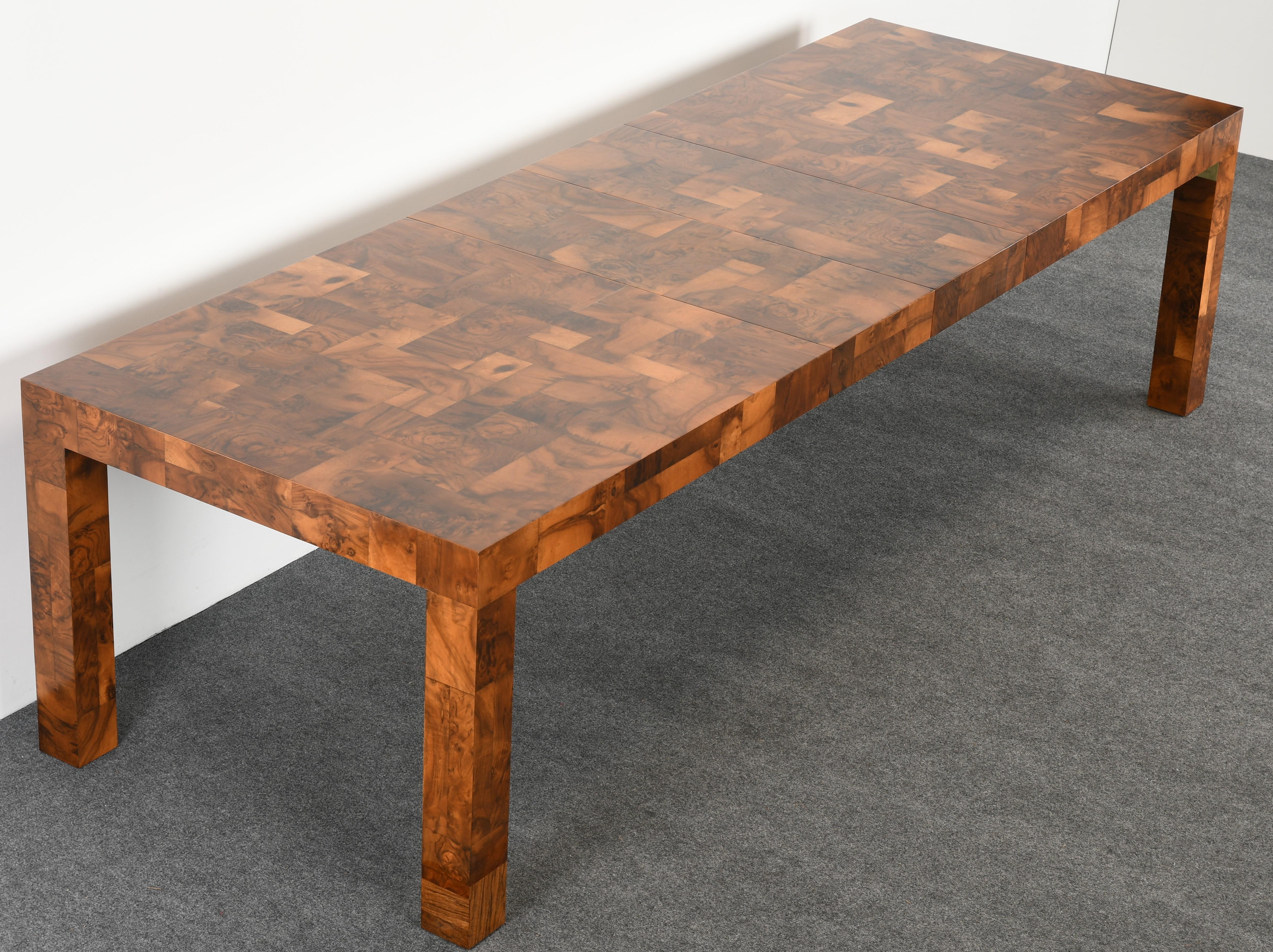 Mid-Century Modern Paul Evans Patchwork Walnut Dining Table for Directional, 1970s