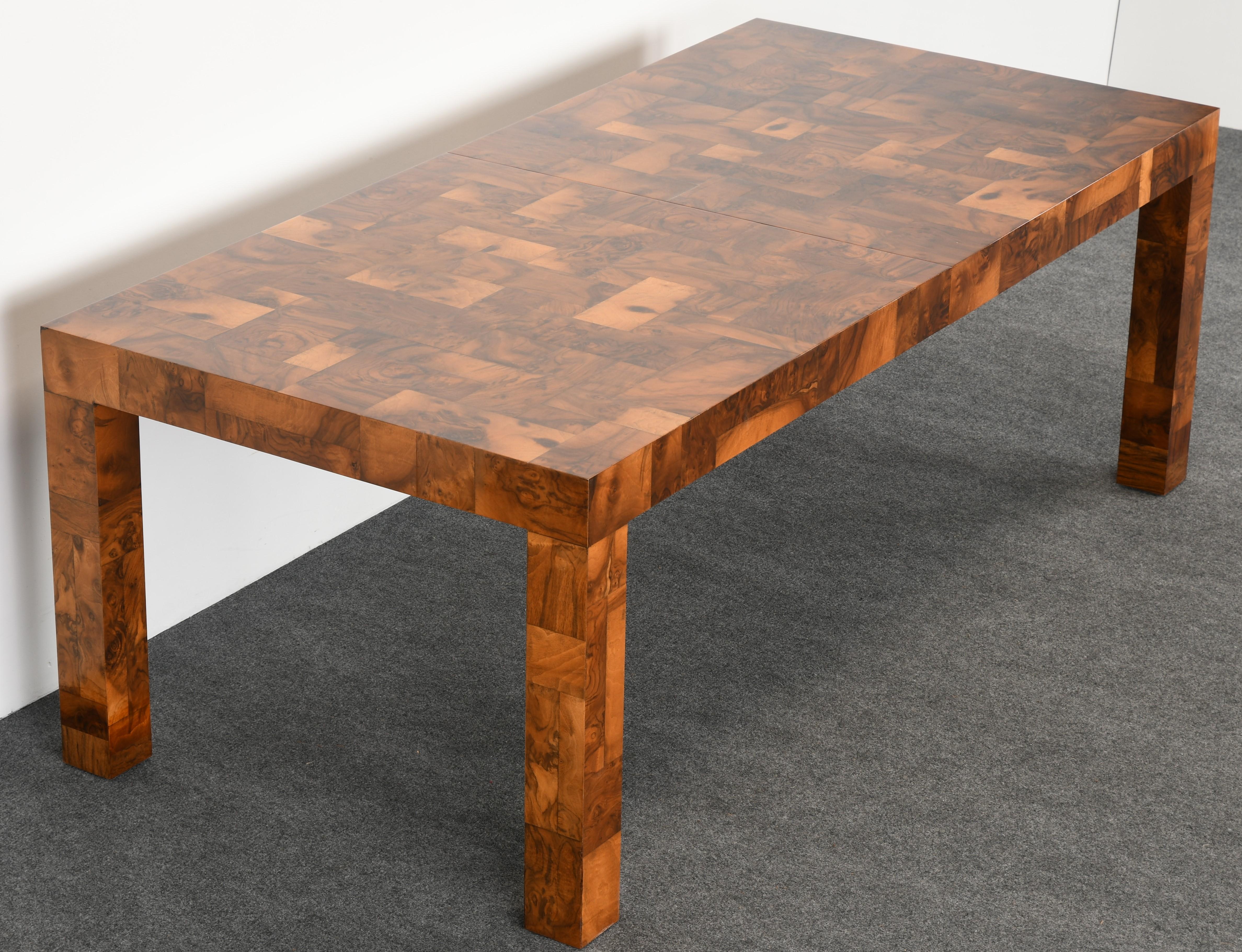 Paul Evans Patchwork Walnut Dining Table for Directional, 1970s 1