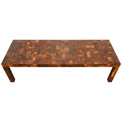 Paul Evans Patchwork Walnut Dining Table for Directional, 1970s