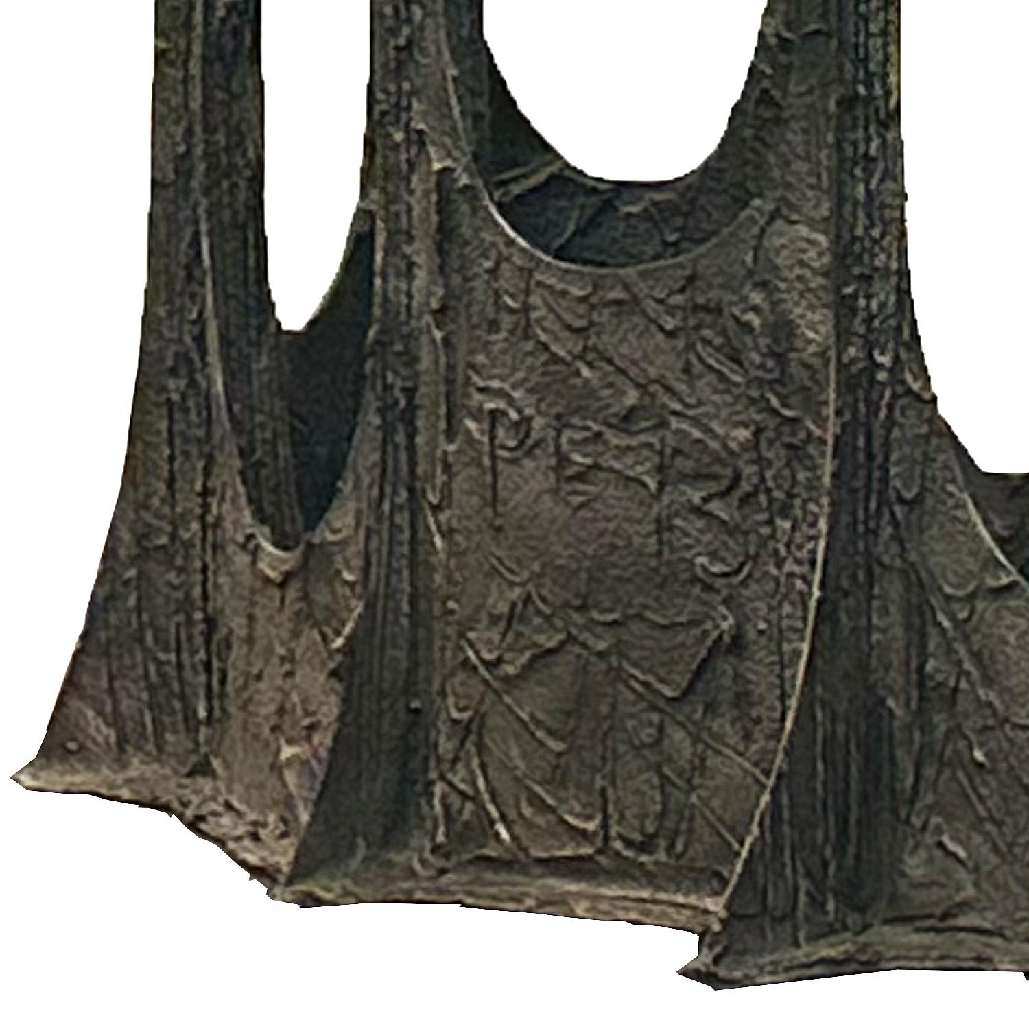 Esstisch aus geformter Bronze von Paul Evans PE 102, 1973 (Signiert) (20. Jahrhundert) im Angebot