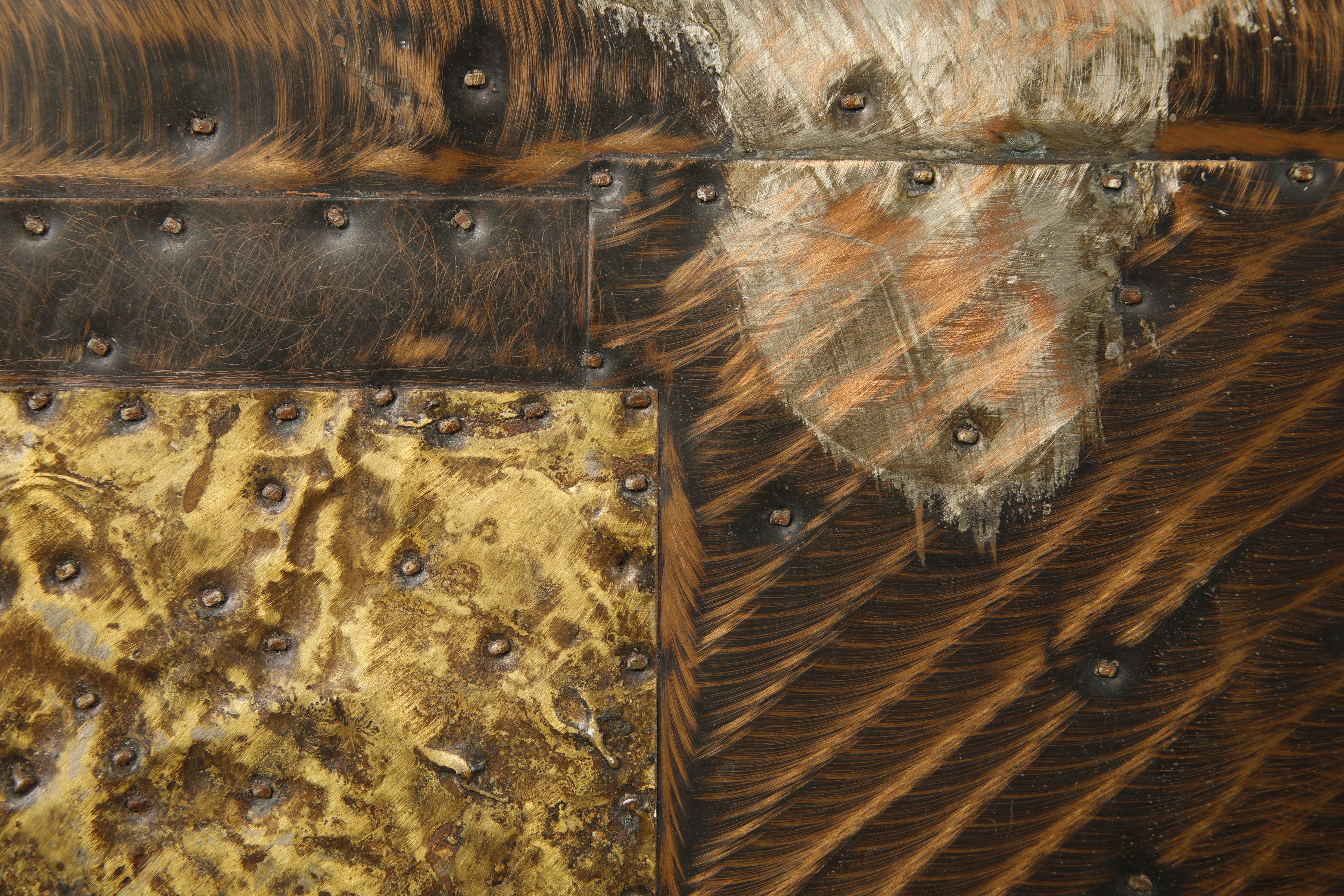Paul Evans 'PE-31' Patchwork Copper Cube Table for Directional, c 1967 For Sale 7