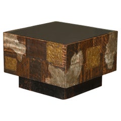 Paul Evans 'PE-31' Patchwork Copper Cube Table for Directional, c 1967