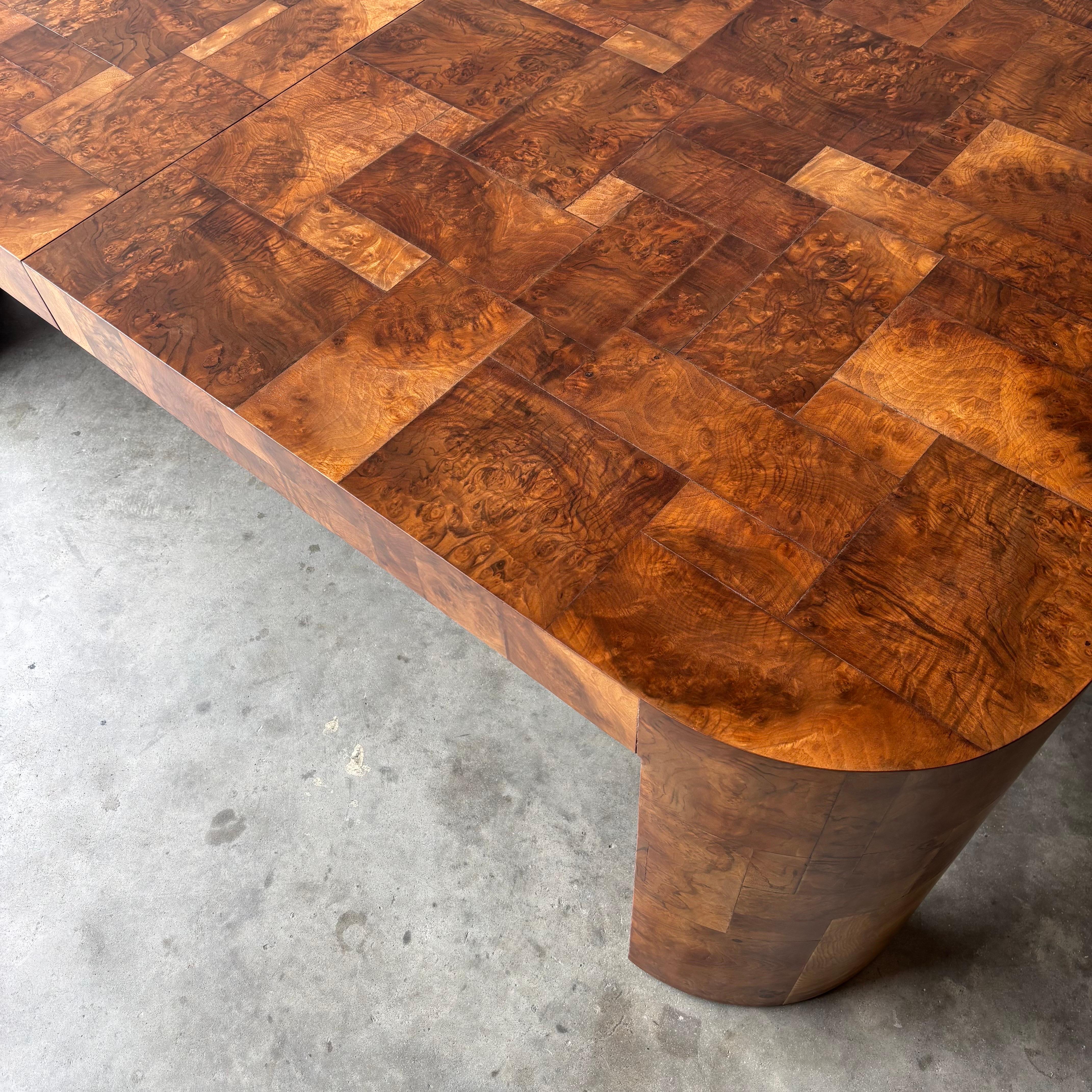 Mid-Century Modern Paul Evans PE-509 Dining Table by Directional Furniture in Walnut Burl For Sale