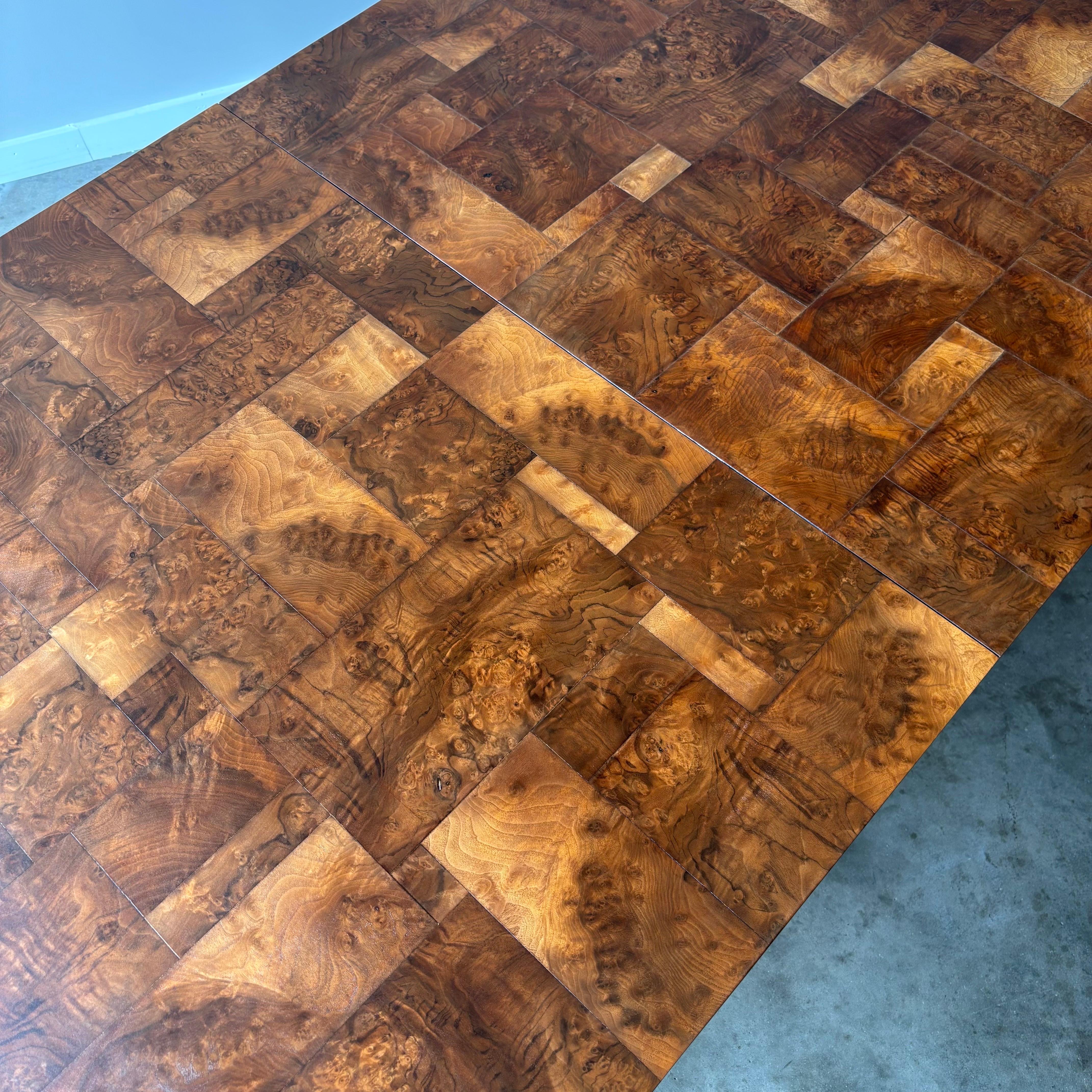Paul Evans PE-509 Dining Table by Directional Furniture in Walnut Burl In Good Condition For Sale In Raleigh, NC