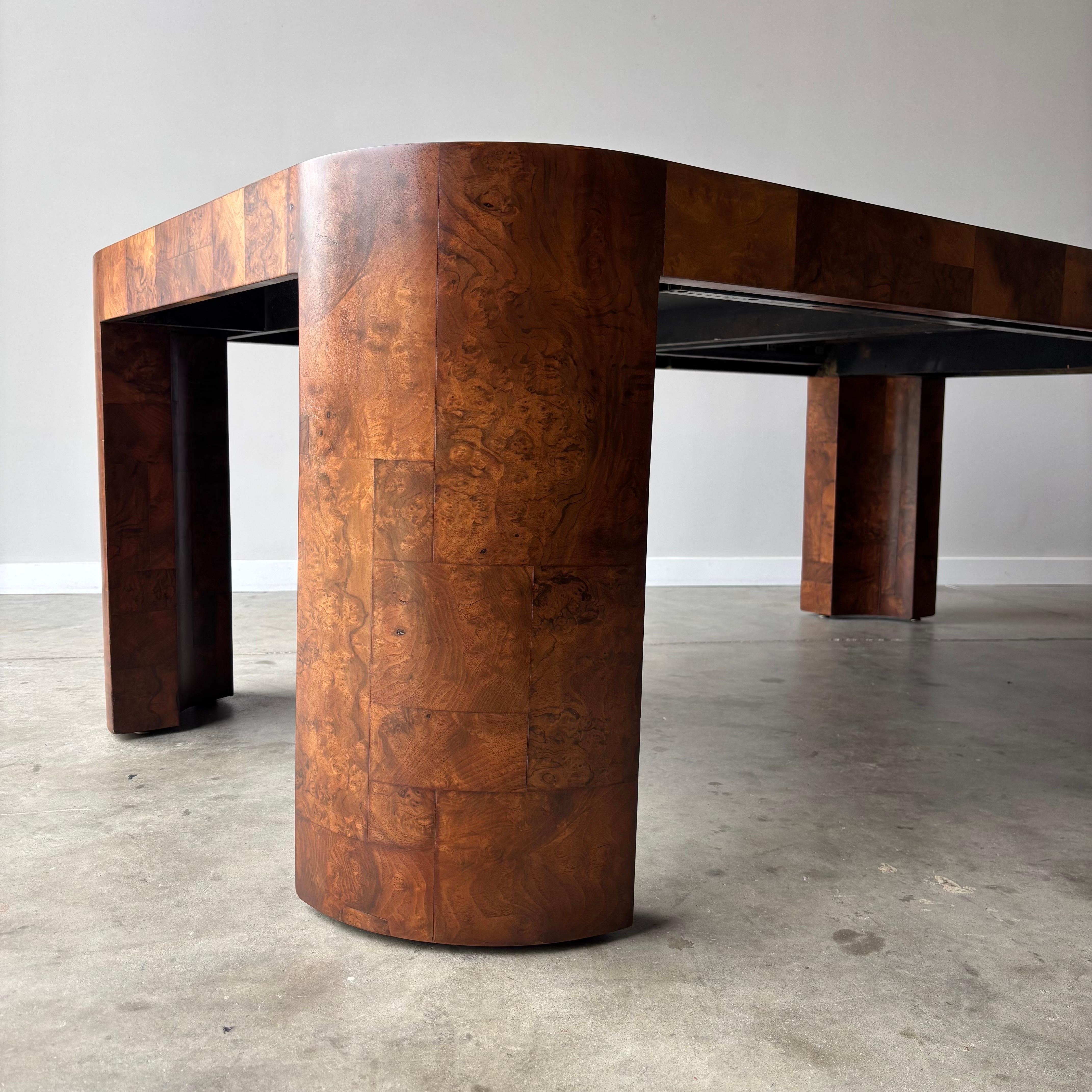 20th Century Paul Evans PE-509 Dining Table by Directional Furniture in Walnut Burl For Sale