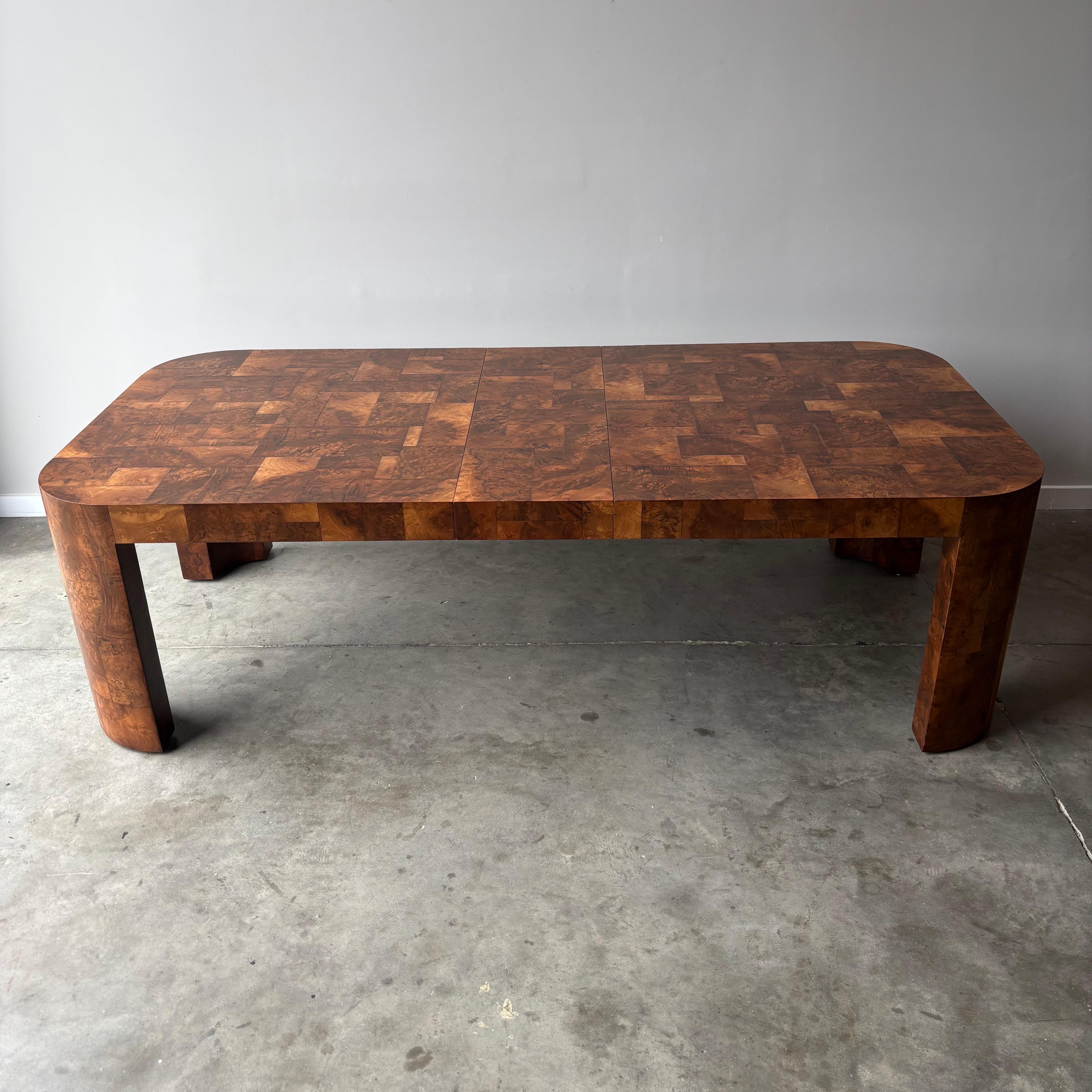 Paul Evans PE-509 Dining Table by Directional Furniture in Walnut Burl For Sale 1