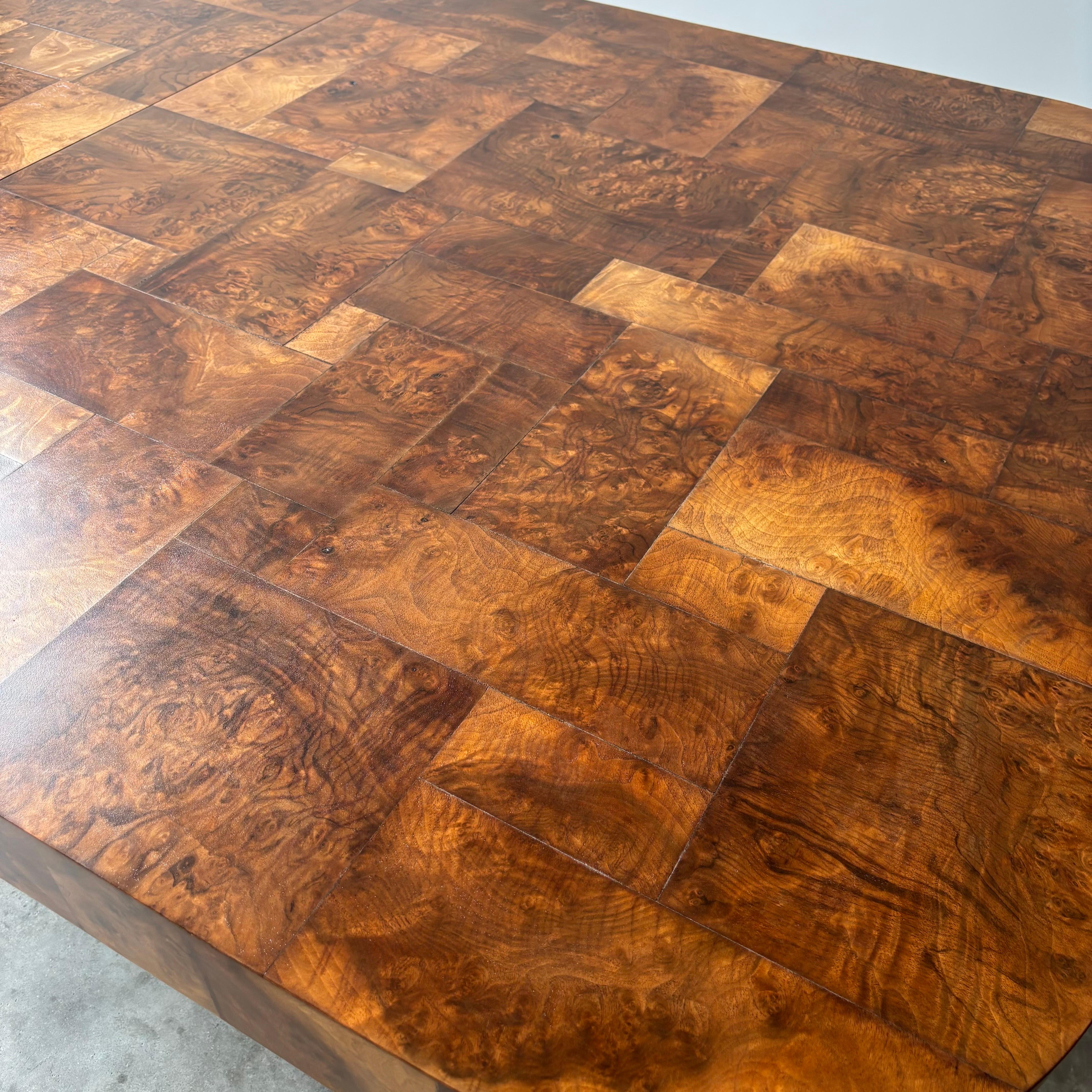 Paul Evans PE-509 Dining Table by Directional Furniture in Walnut Burl For Sale 2