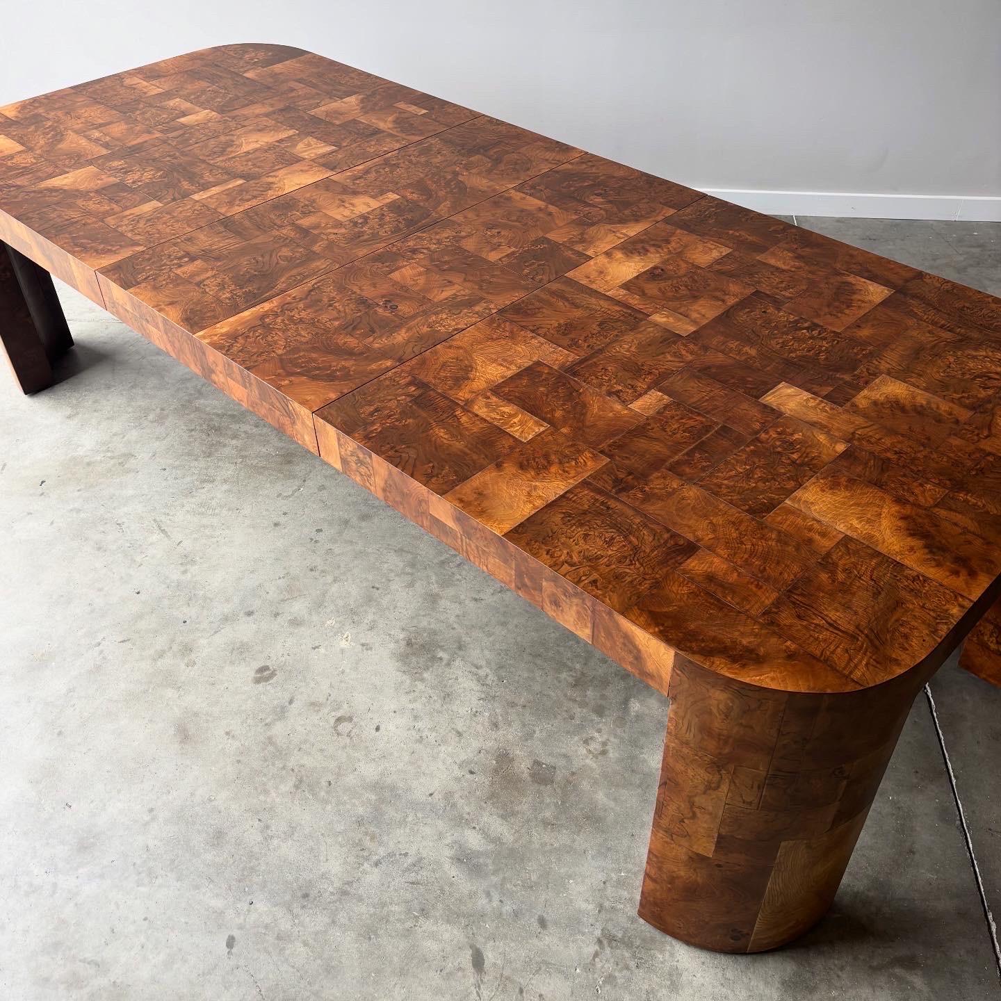 Paul Evans PE-509 Dining Table by Directional Furniture in Walnut Burl For Sale 3