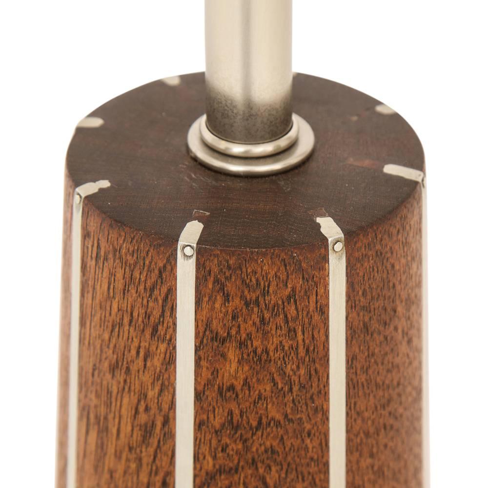 Paul Evans and Phillip Lloyd Powell Table Lamp, Walnut and Pewter For Sale 1