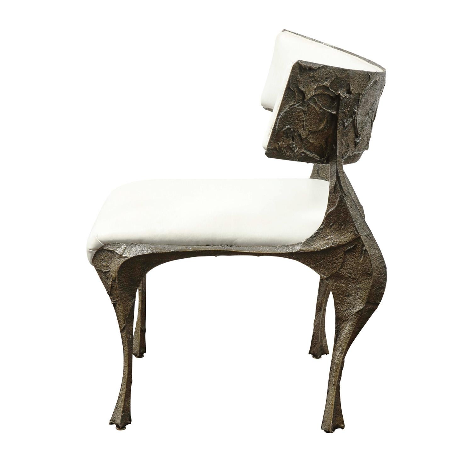 Paul Evans Rare and Important Set of 6 Sculpted Bronze Dining Chairs 1960s In Excellent Condition In New York, NY