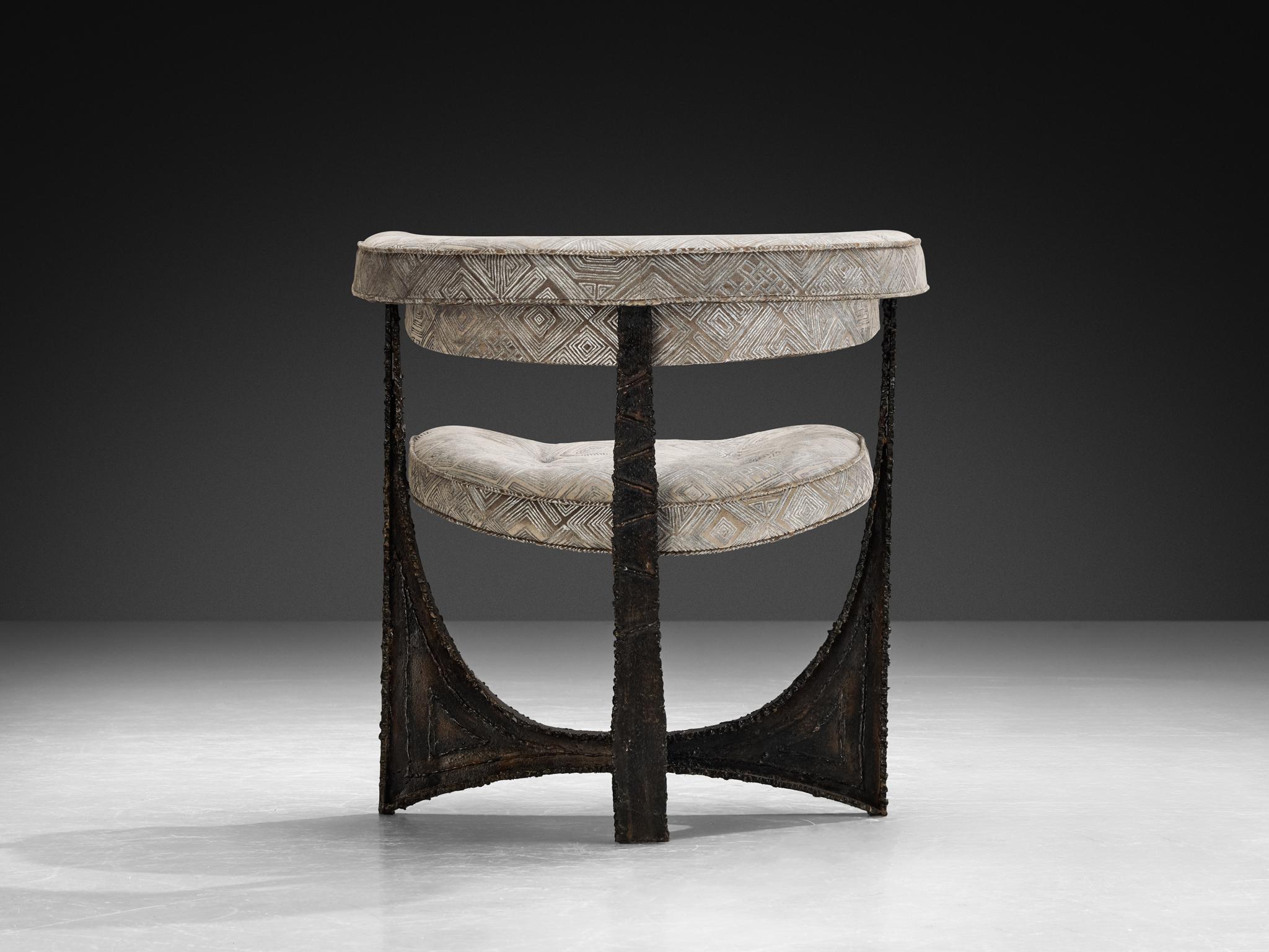 Paul Evans Rare Armchair in Sculpted Bronze For Sale 3