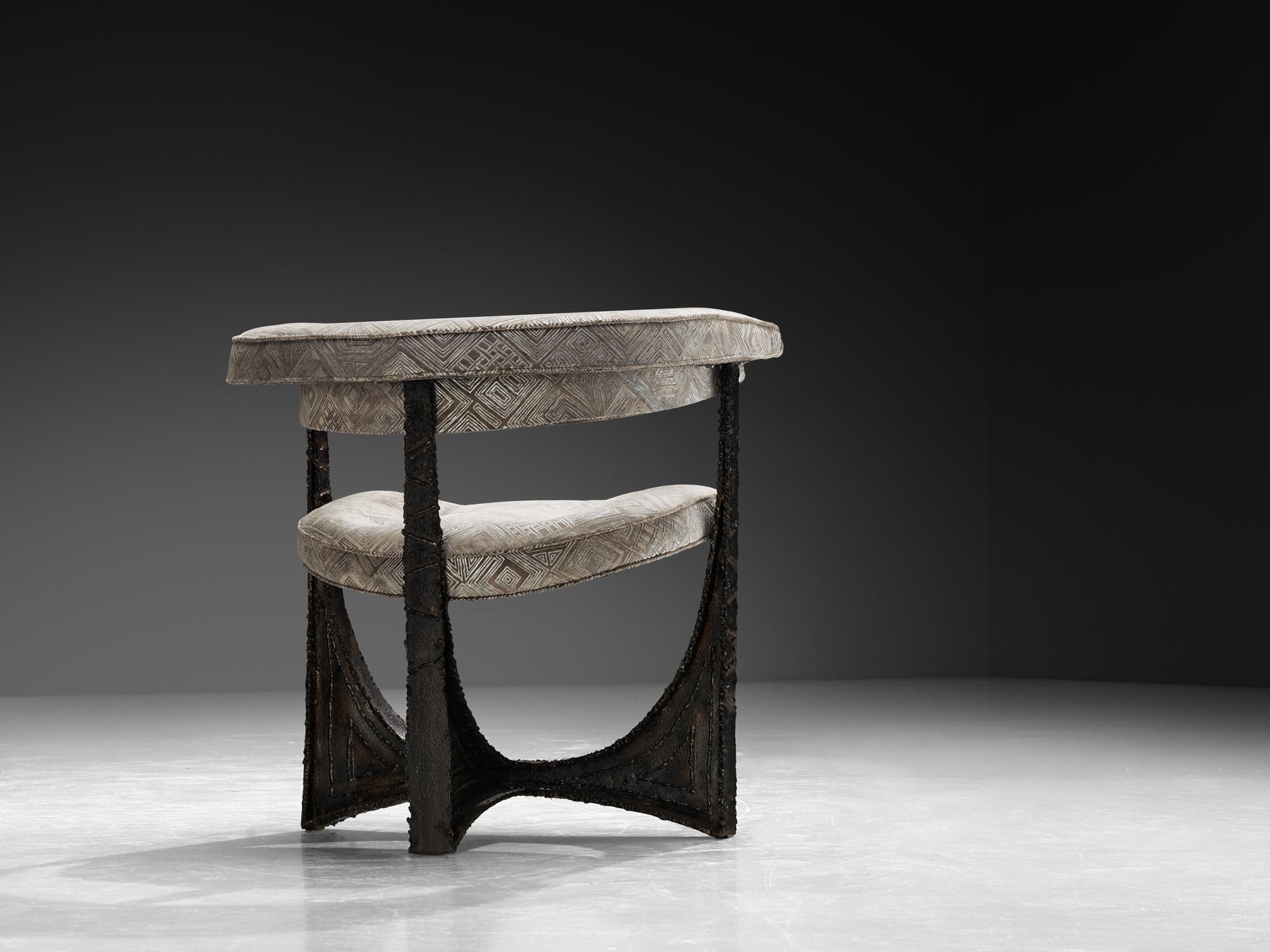 American Paul Evans Rare Armchair in Sculpted Bronze For Sale