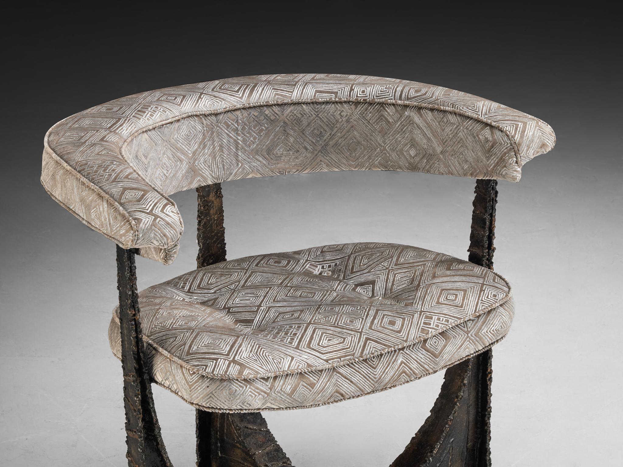 Paul Evans Rare Armchair in Sculpted Bronze In Good Condition For Sale In Waalwijk, NL