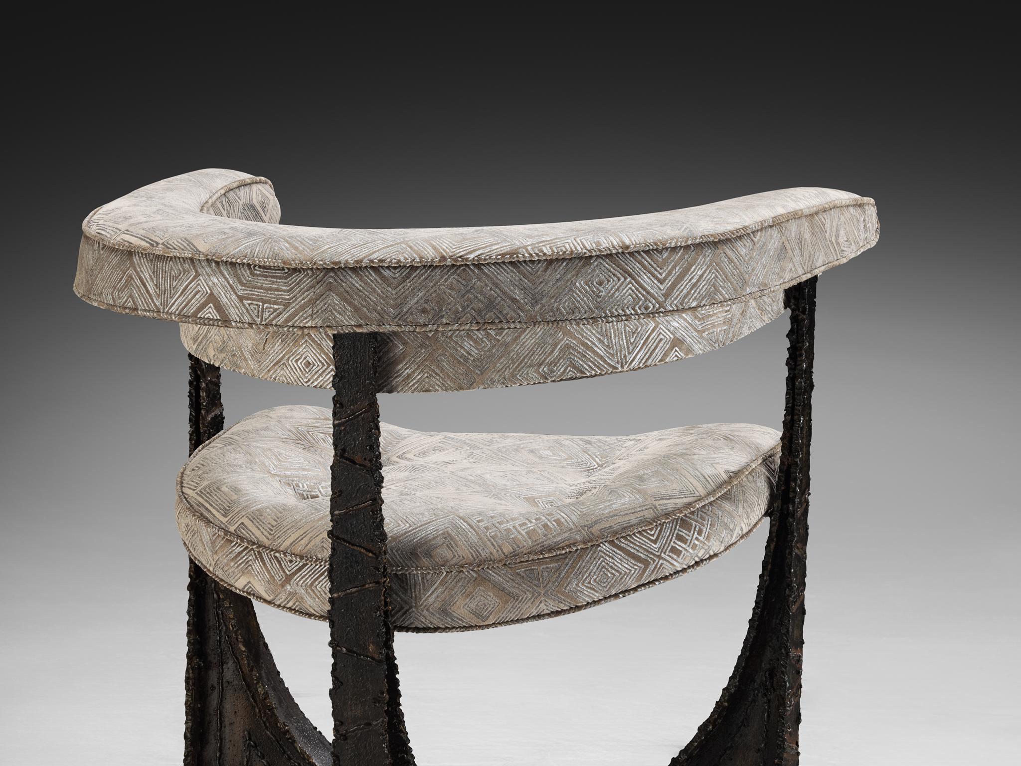 Paul Evans Rare Armchair in Sculpted Bronze For Sale 2