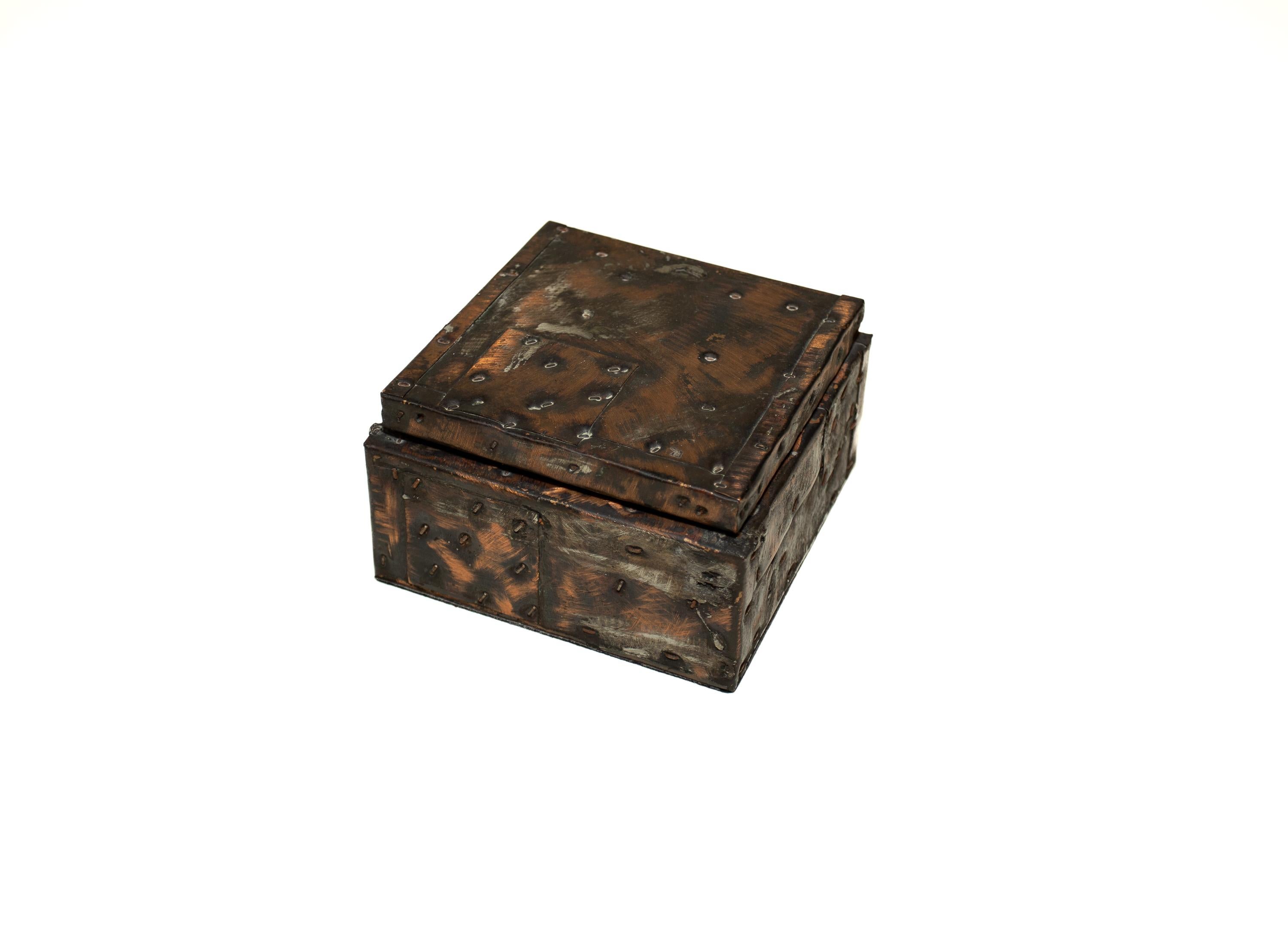 Paul Evans Riveted Copper Clad Box In Good Condition In West Palm Beach, FL