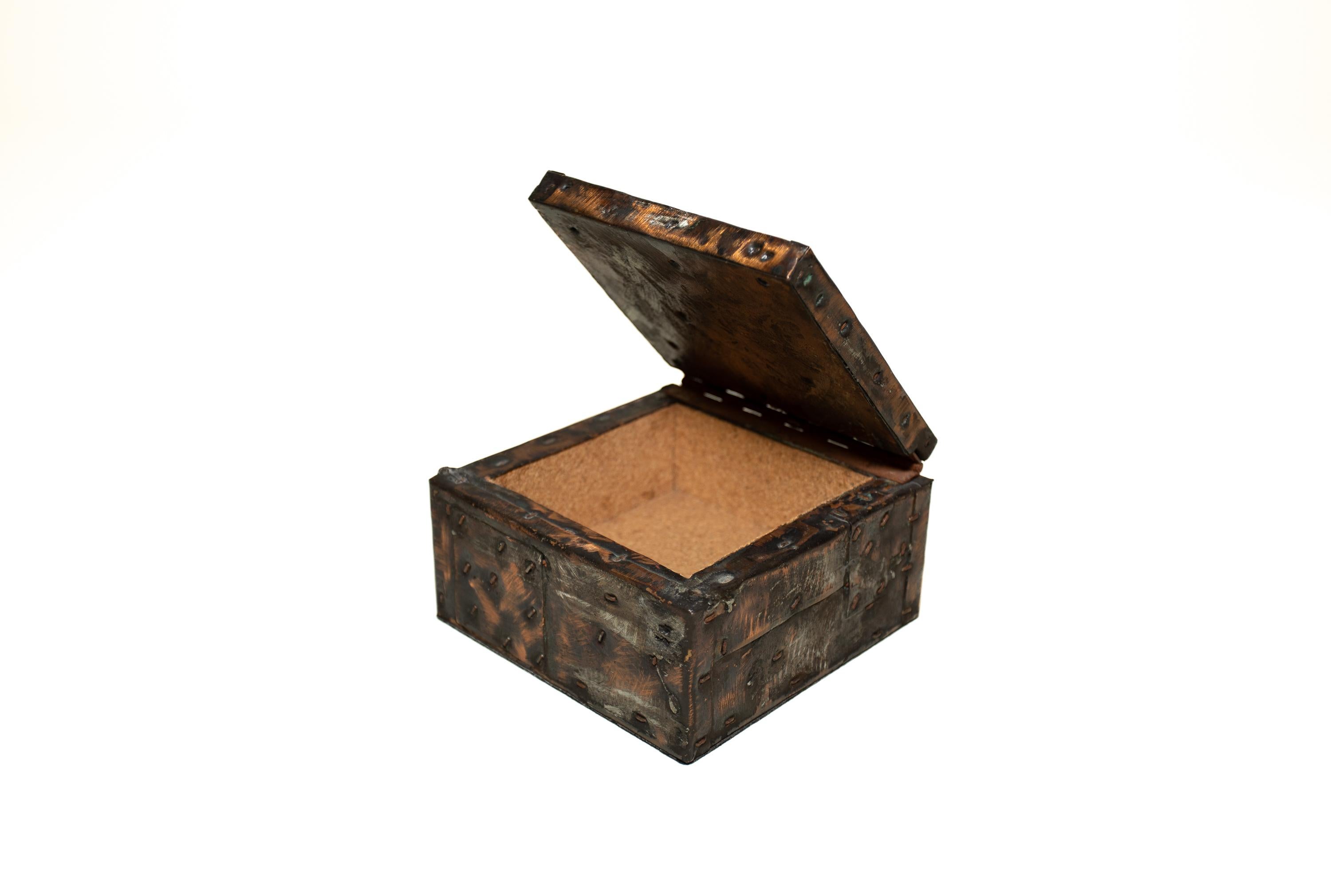 Paul Evans Riveted Copper Clad Box For Sale 1