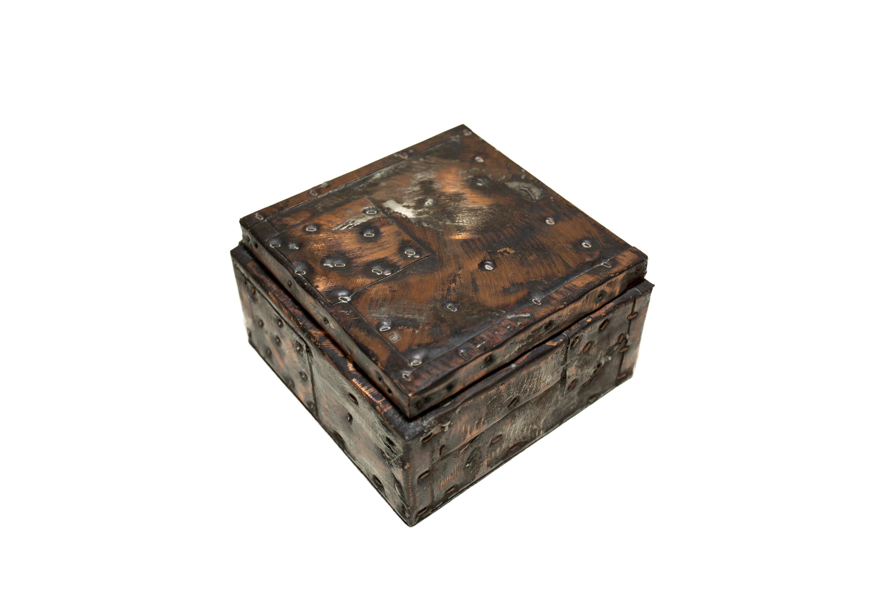 Paul Evans Riveted Copper Clad Box For Sale 3