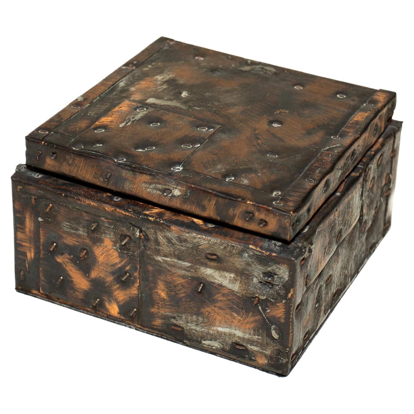 Paul Evans Riveted Copper Clad Box For Sale