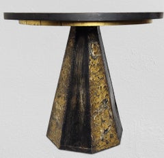 Paul Evans Round Slate Top Occasional Table mid 1960s