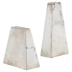 Paul Evans Salt and Pepper Shakers in Pewter 1955c.