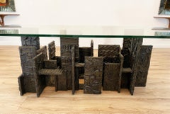 Paul Evans Sculped Bronze Skyline Dining Table, USA, 1969