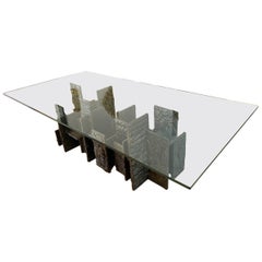 Paul Evans Sculped Bronze Skyline Dining Table, USA, 1969