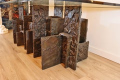 Paul Evans Sculped Bronze Skyline Dining Table, USA 1972