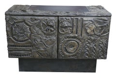Paul Evans Sculpted Bronze 2-Door Cabinet