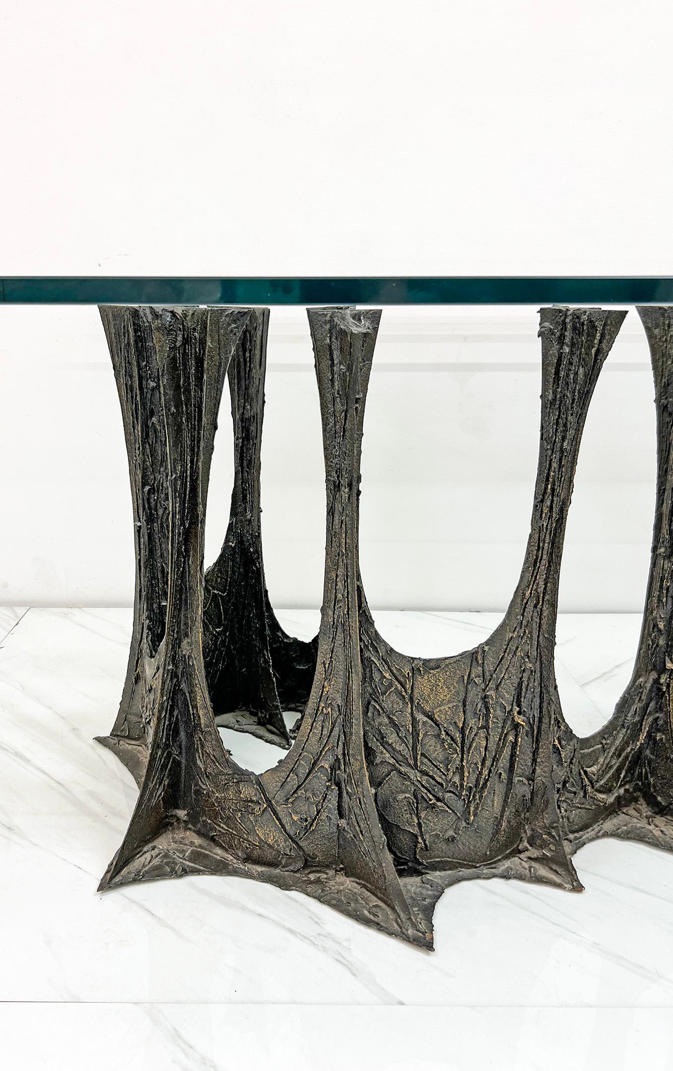 Paul Evans Stalagmite Bronze and Resin Dining Table PE102, Signed and Dated 1970 1