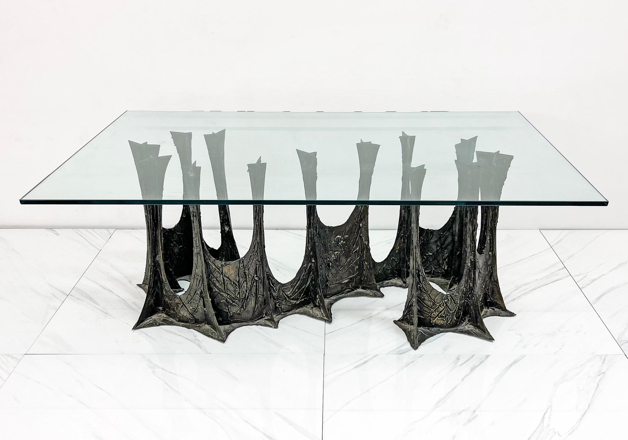Paul Evans Stalagmite Bronze and Resin Dining Table PE102, Signed and Dated 1970 3