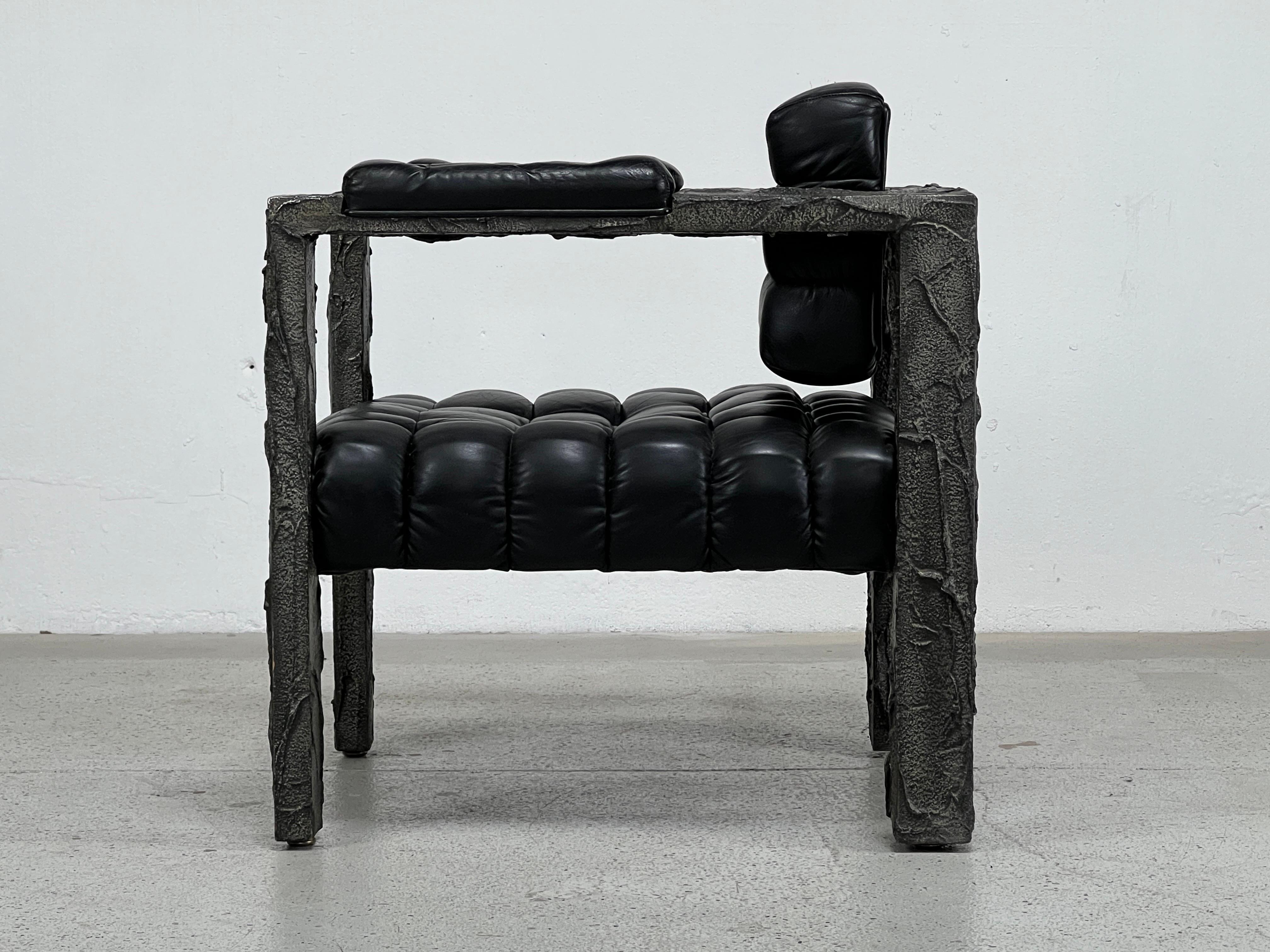 Fauteuil en bronze sculpté Paul Evans en vente 7