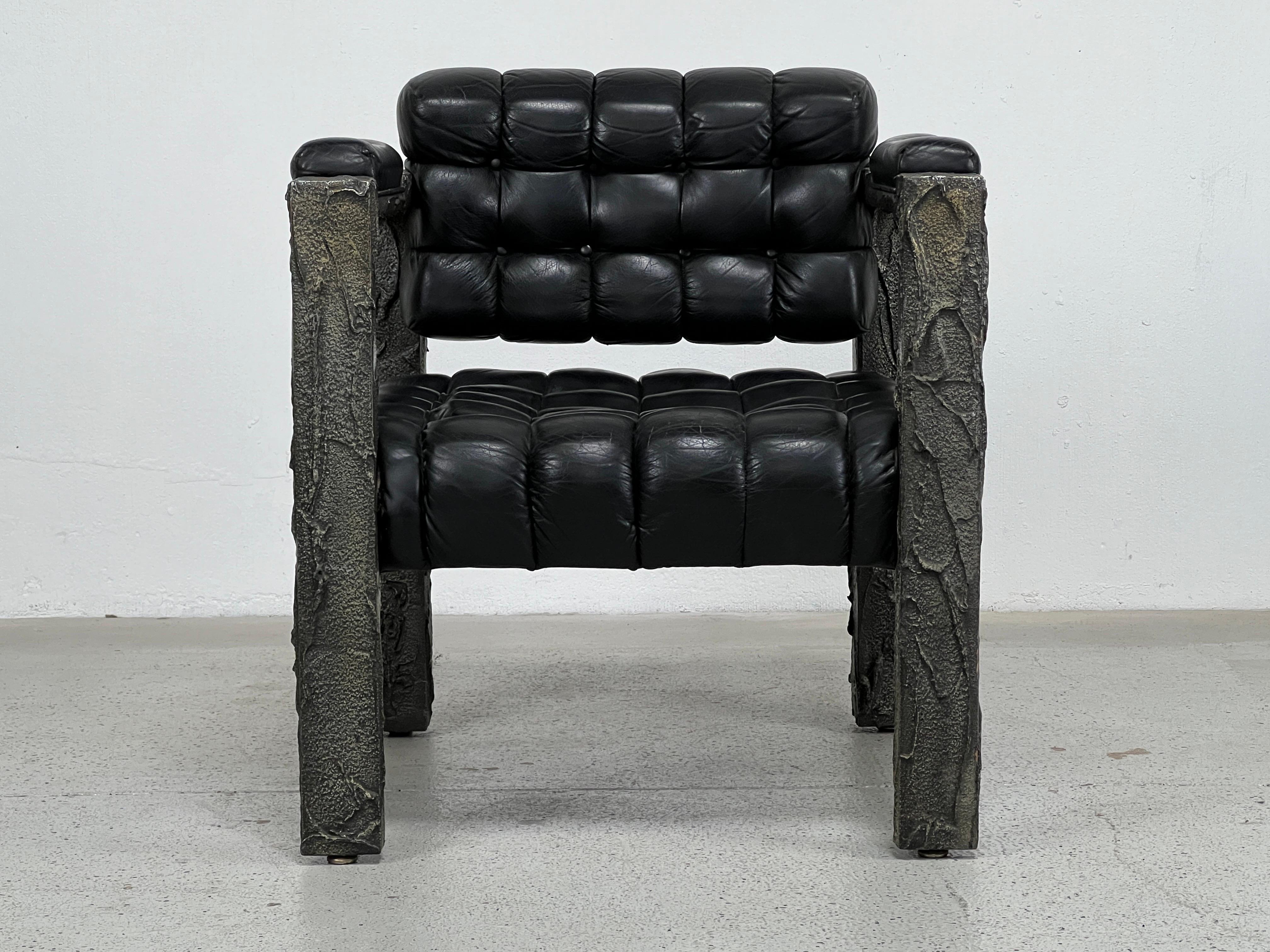 Paul Evans Sculpted Bronze Armchair  For Sale 2