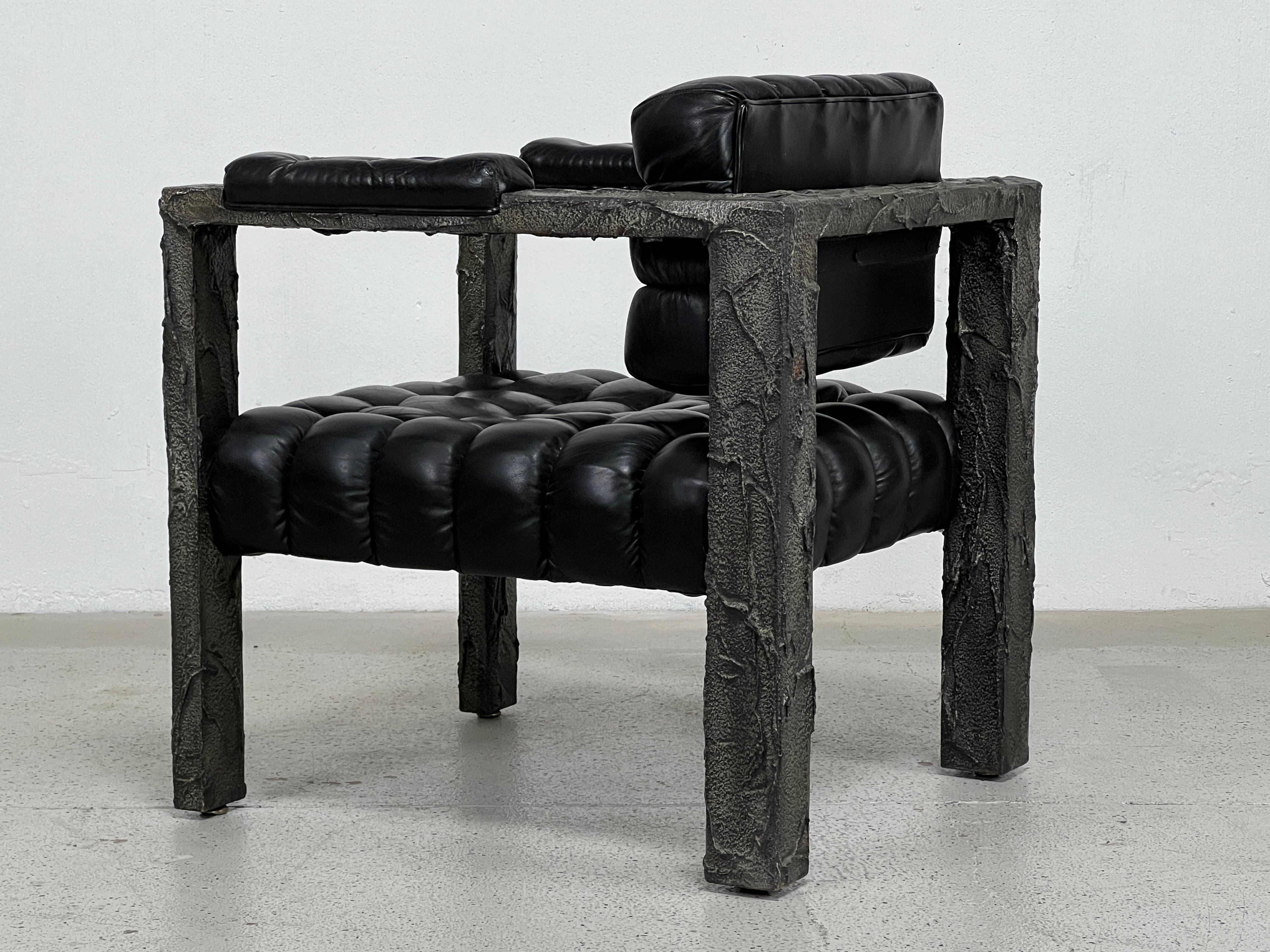 Paul Evans Sculpted Bronze Armchair  For Sale 4
